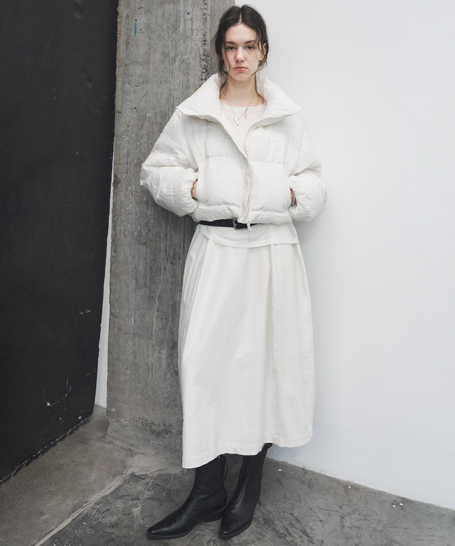 High-Waist Cocoon Balloon Skirt