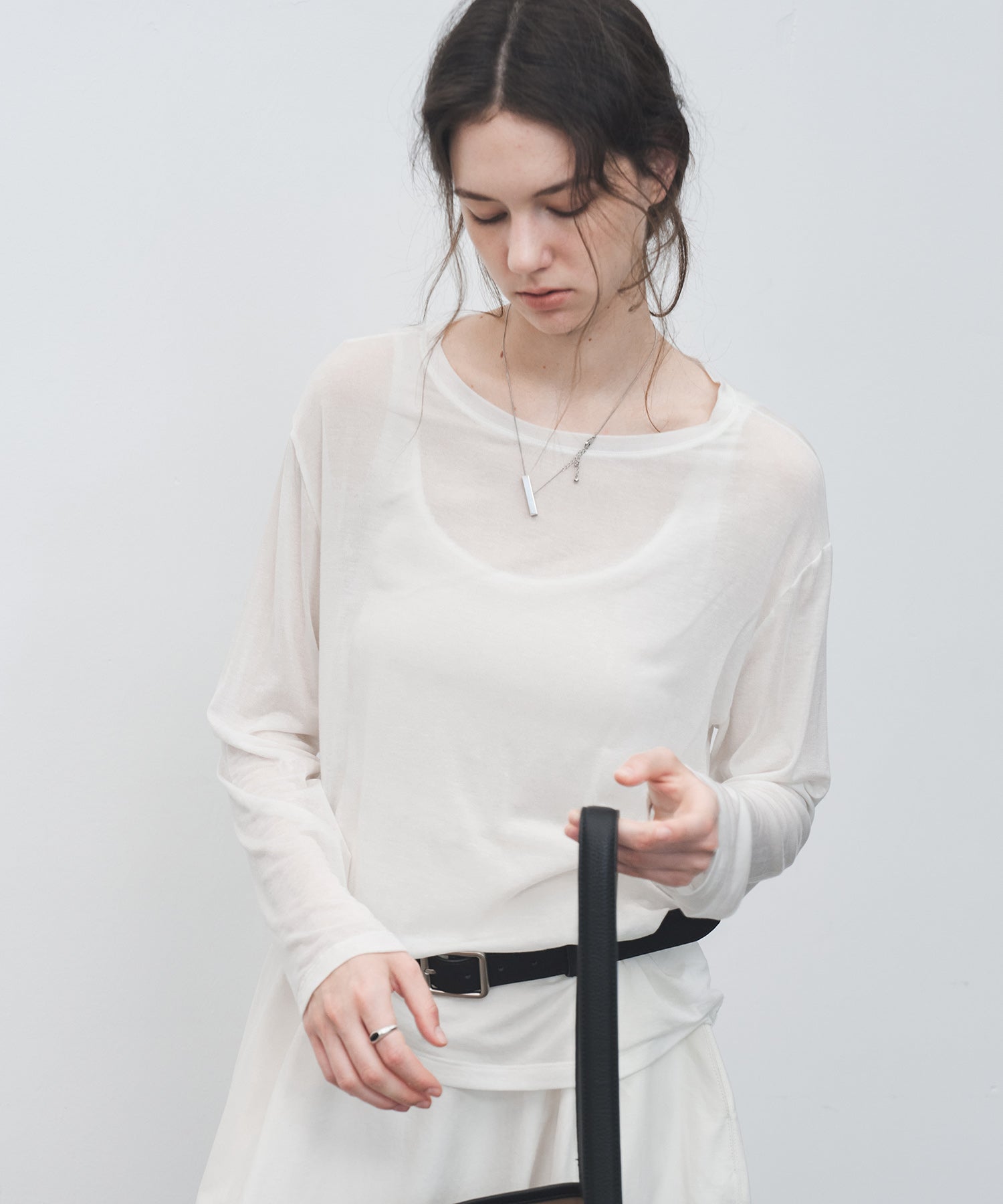 Sheer Loose-Fit Long Sleeve Tee – Lightweight Layering Top