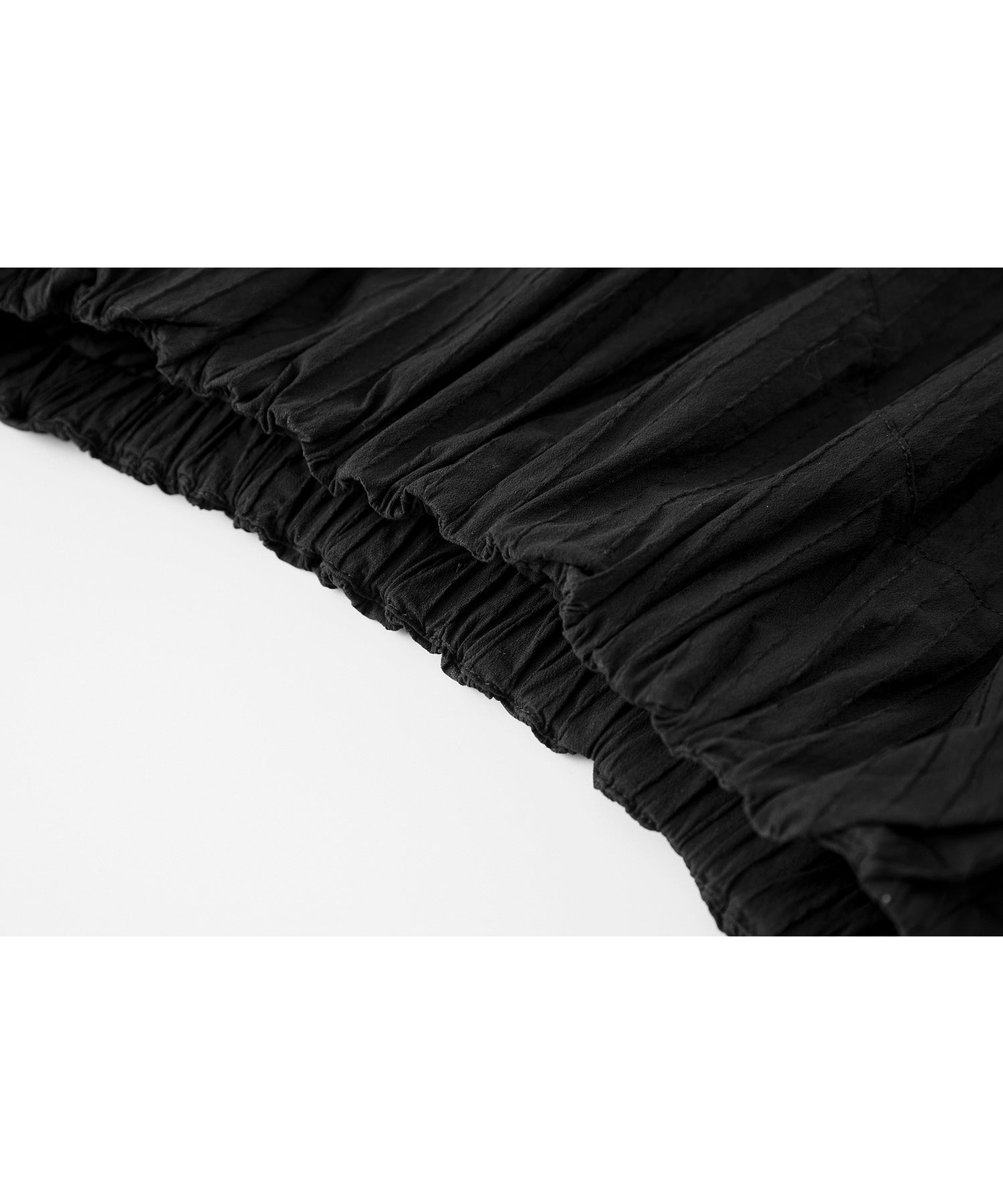 Textured Stripe Semi-Balloon Long Skirt