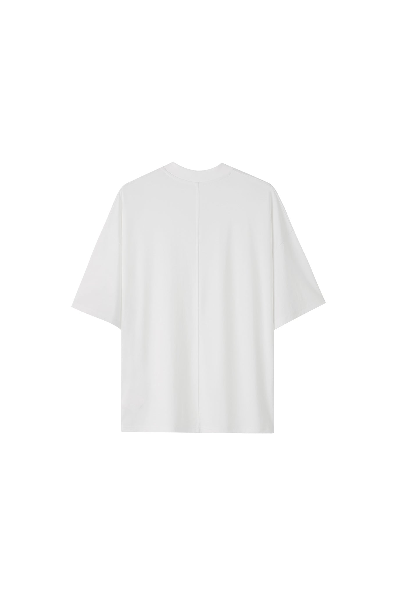 Oversize Contrast Sheer Docking T-Shirt/Tops
