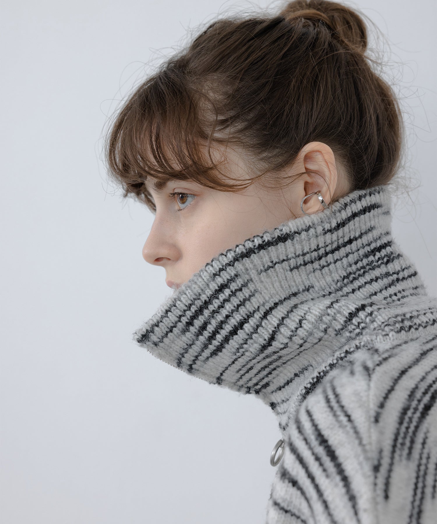 Half-Zip Oversized Polo Knit Pullover