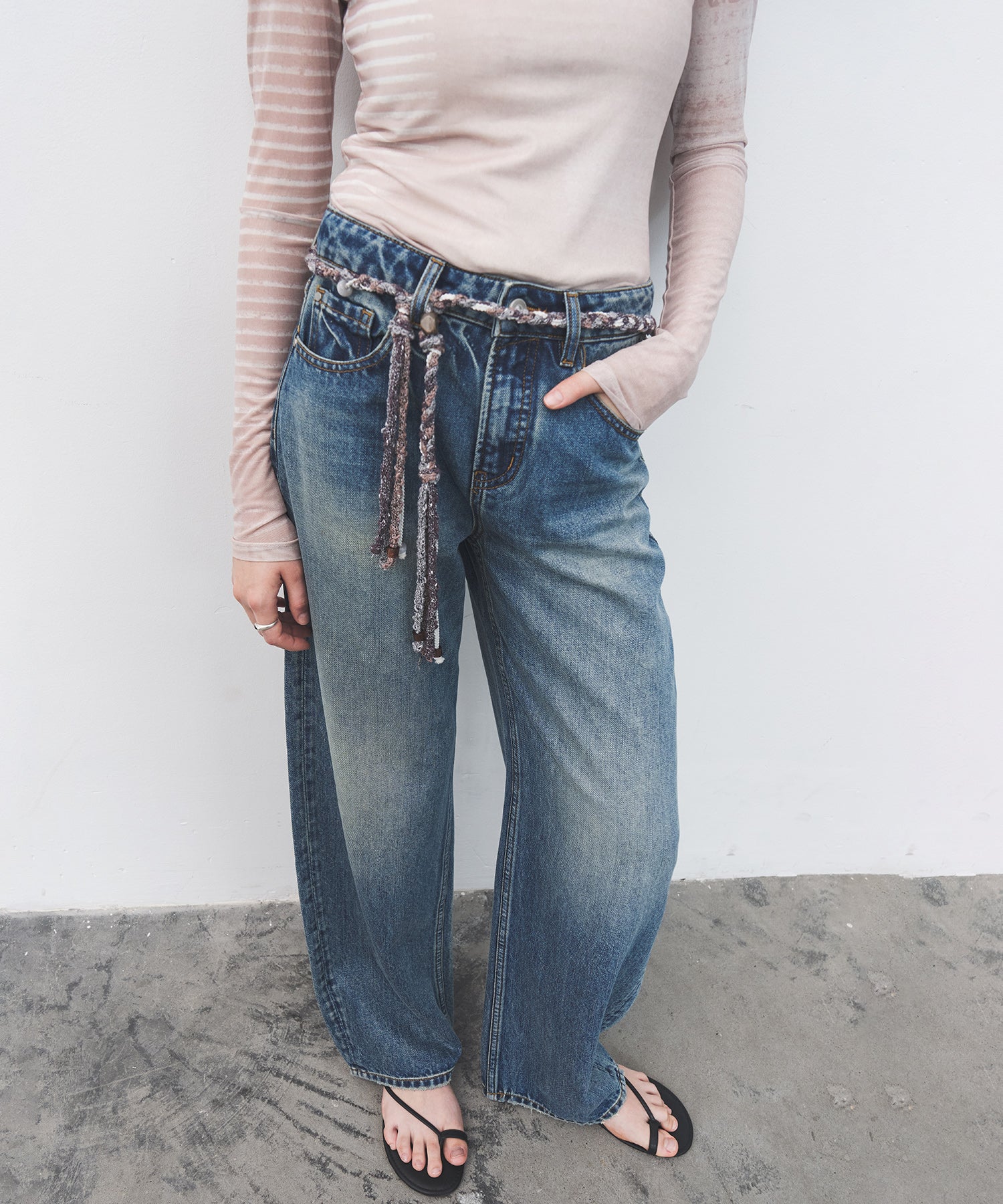 Mid-Rise Straight Wide-Leg Jeans