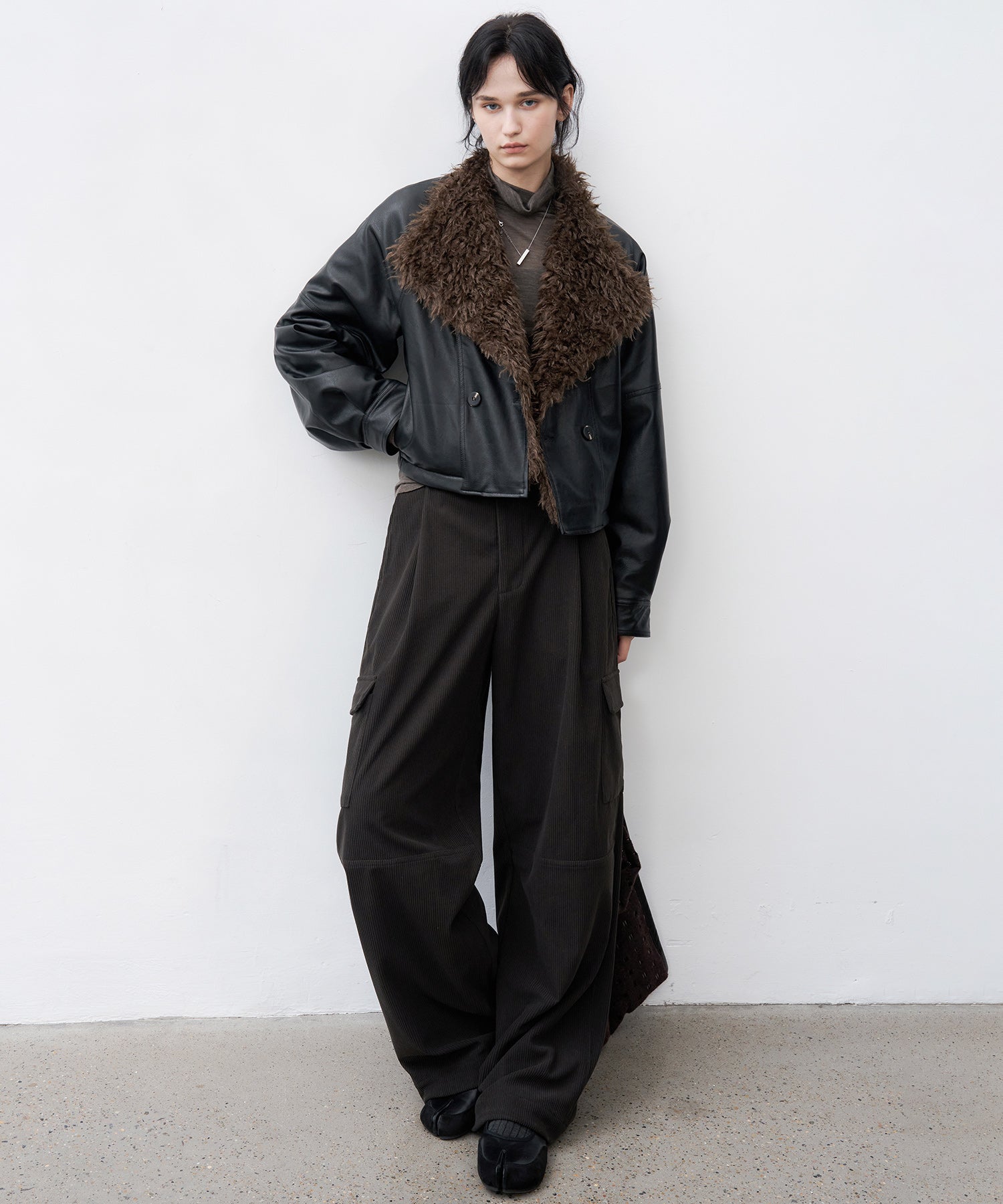 Corduroy Mid-Rise Straight Utility Pants