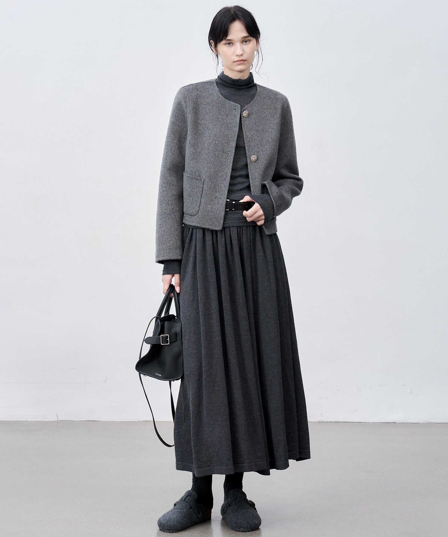 Slim-Fit Wool Turtleneck Knit Top