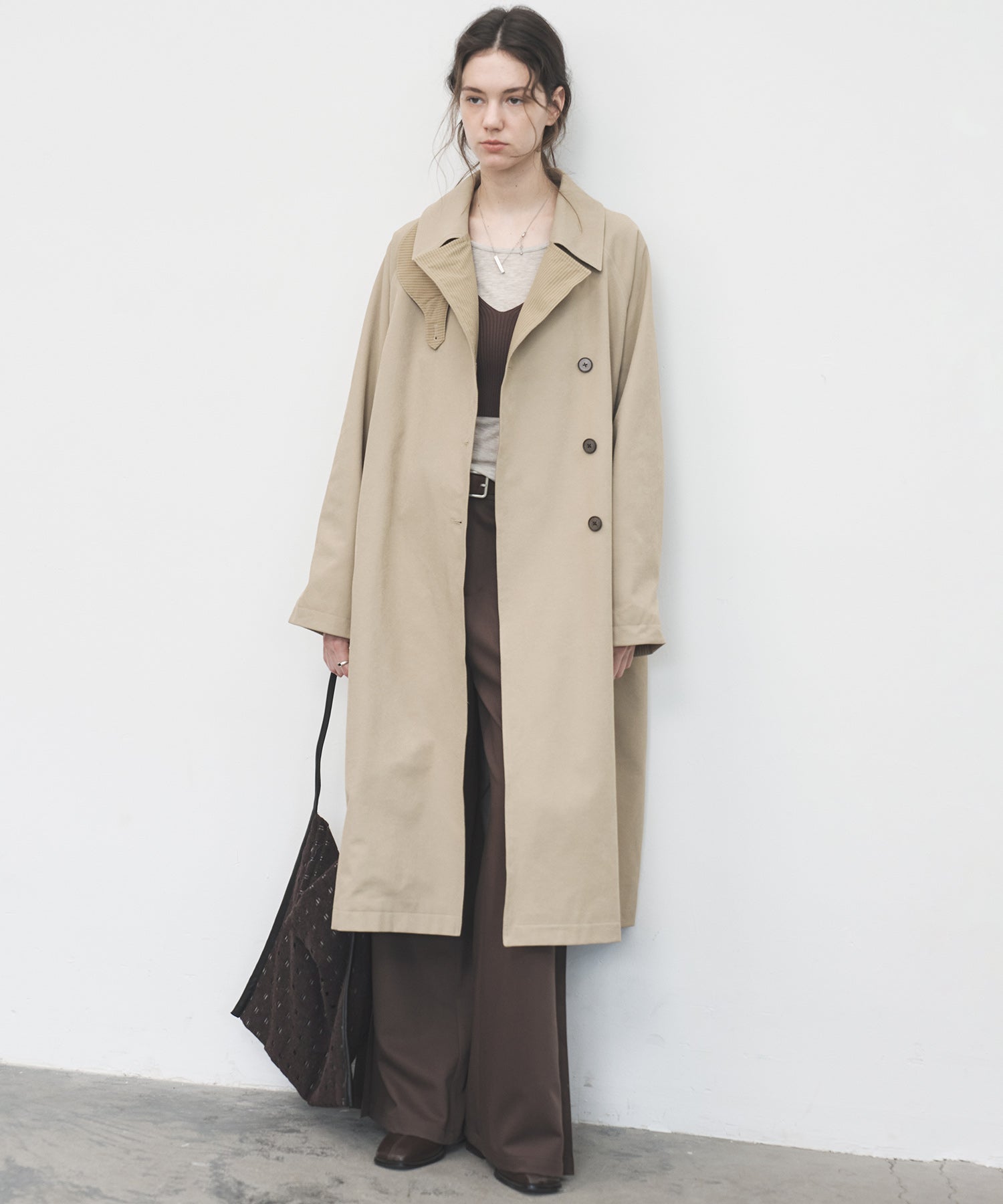 Structured Raglan Trench Coat – Oversized Fit
