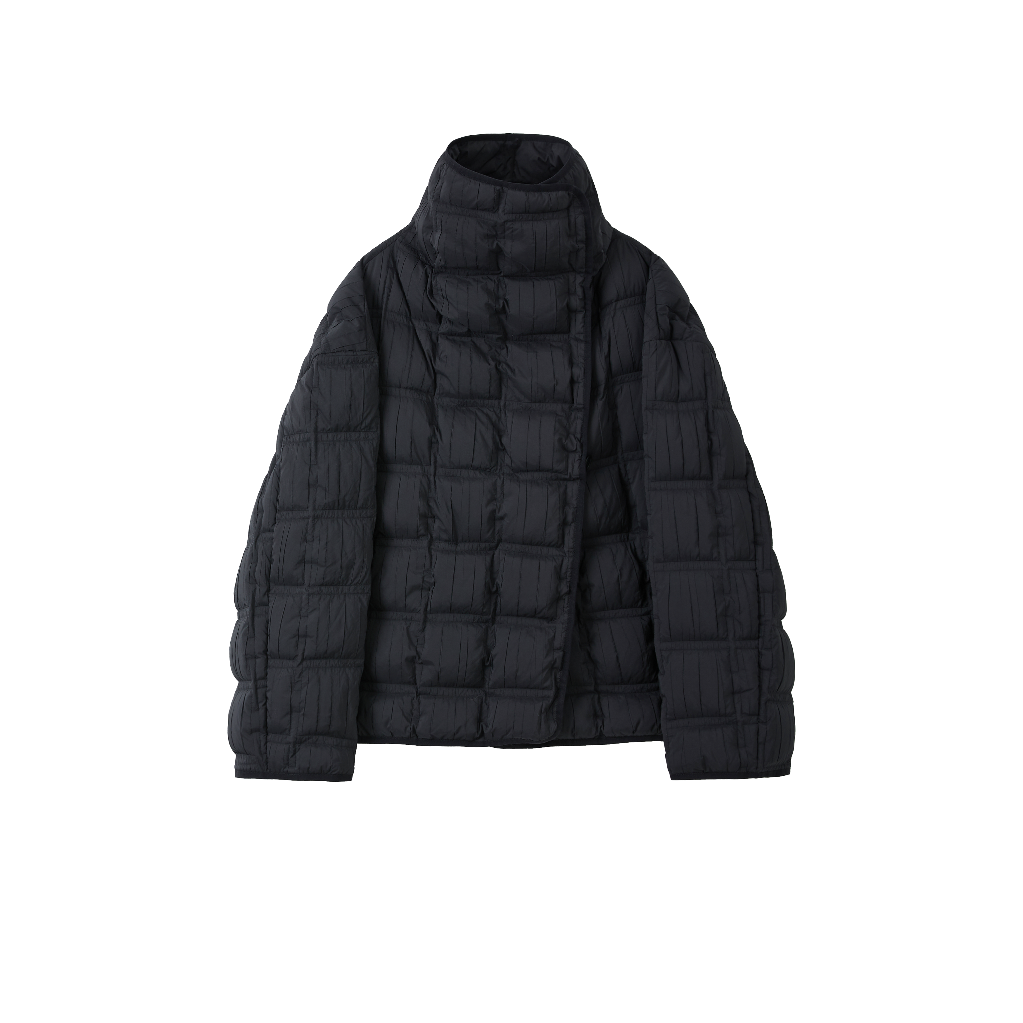 Crinkled Stand Collar Down Jacket