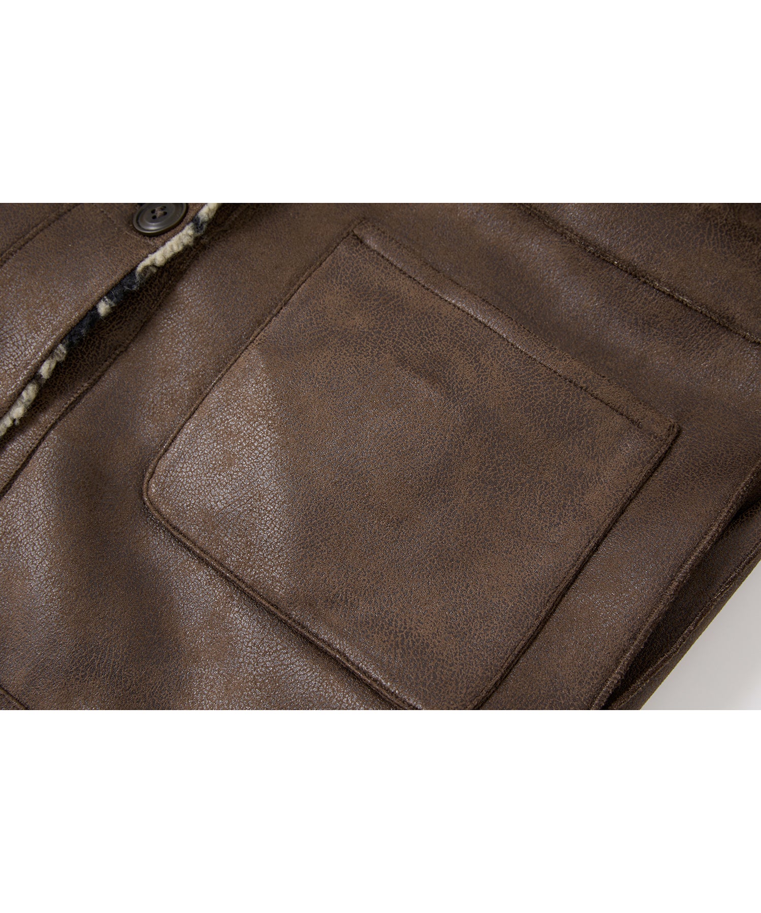 Fair Isle Faux Shearling Jacket with Gloves