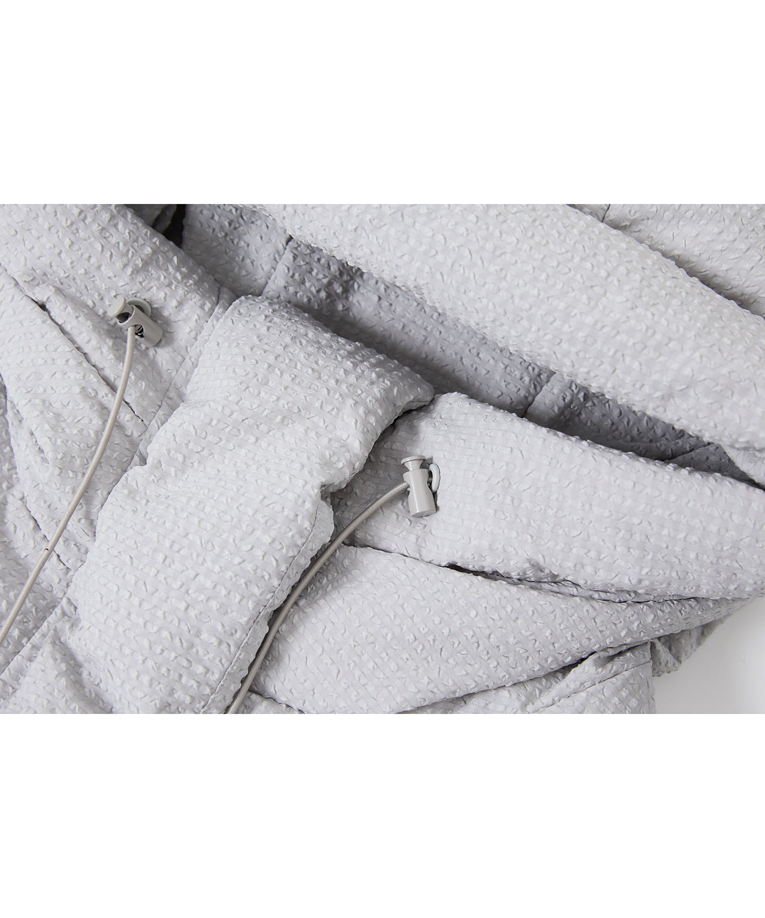 Textured Crinkle Hooded Short Down Jacket