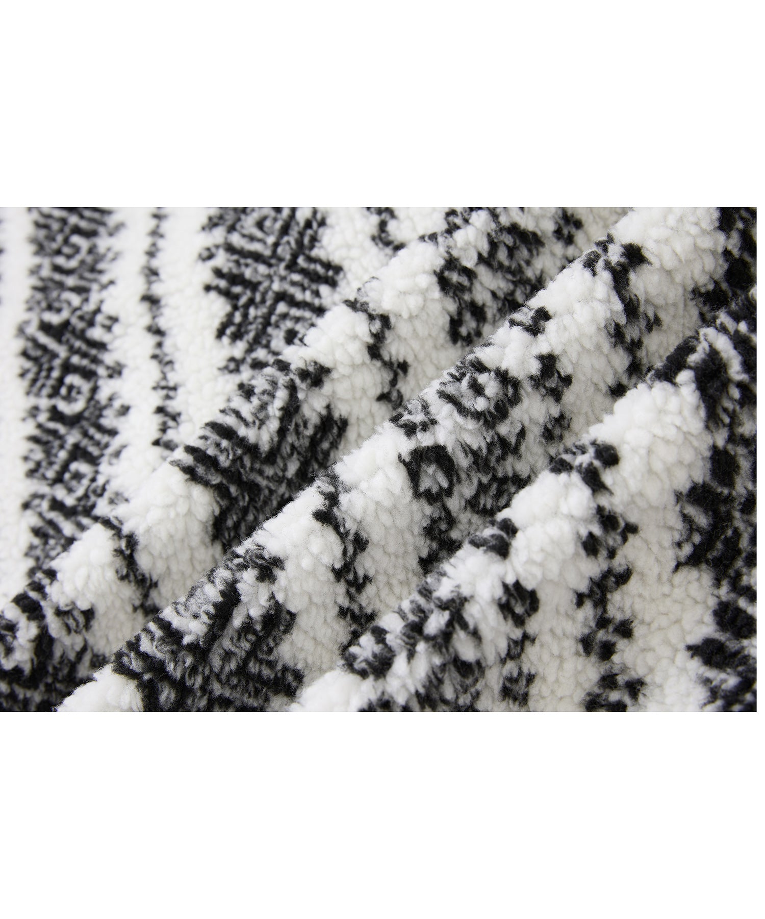Fair Isle Relaxed Fit Fleece Jacket