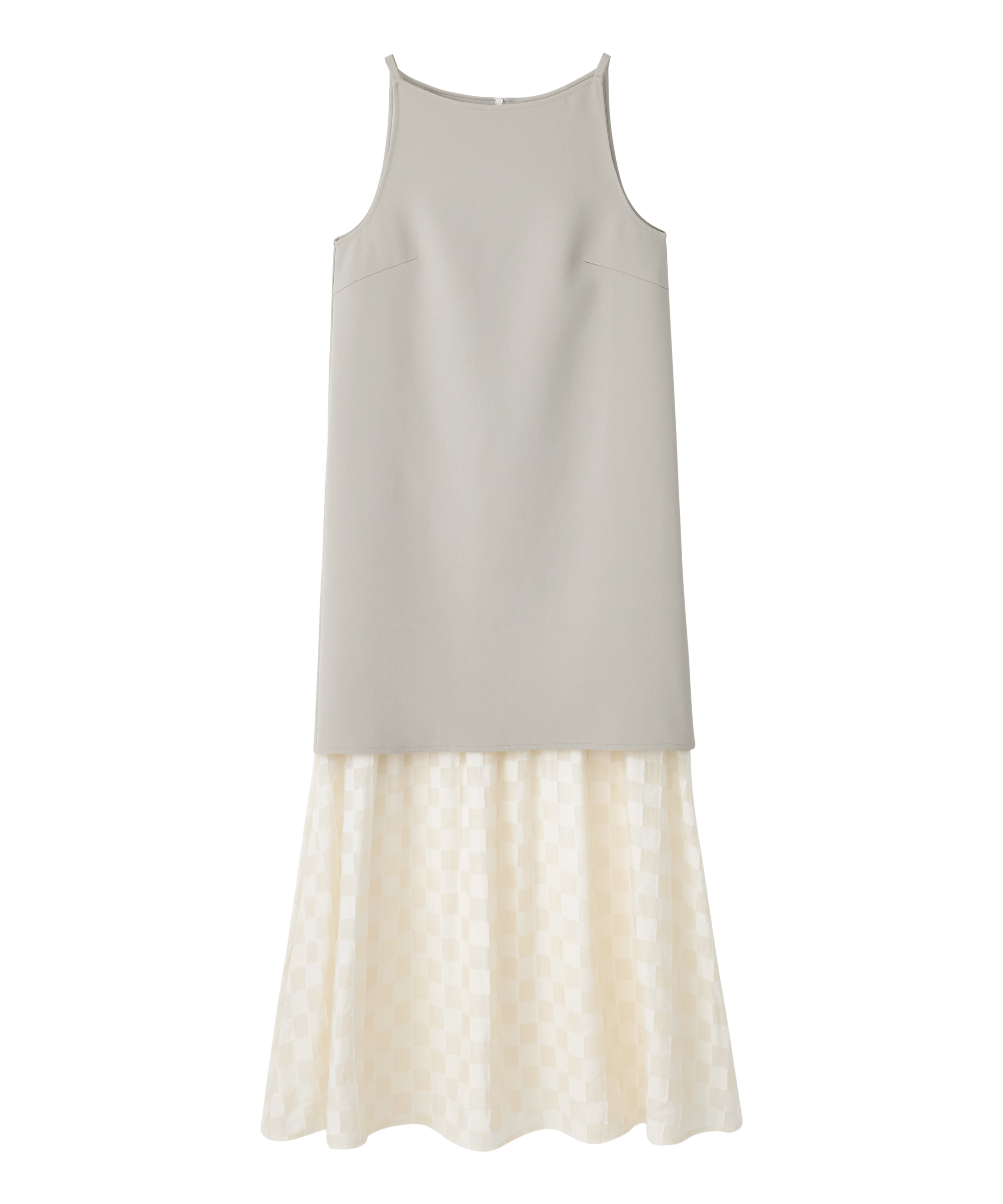 Layered Check & Stripe Dress