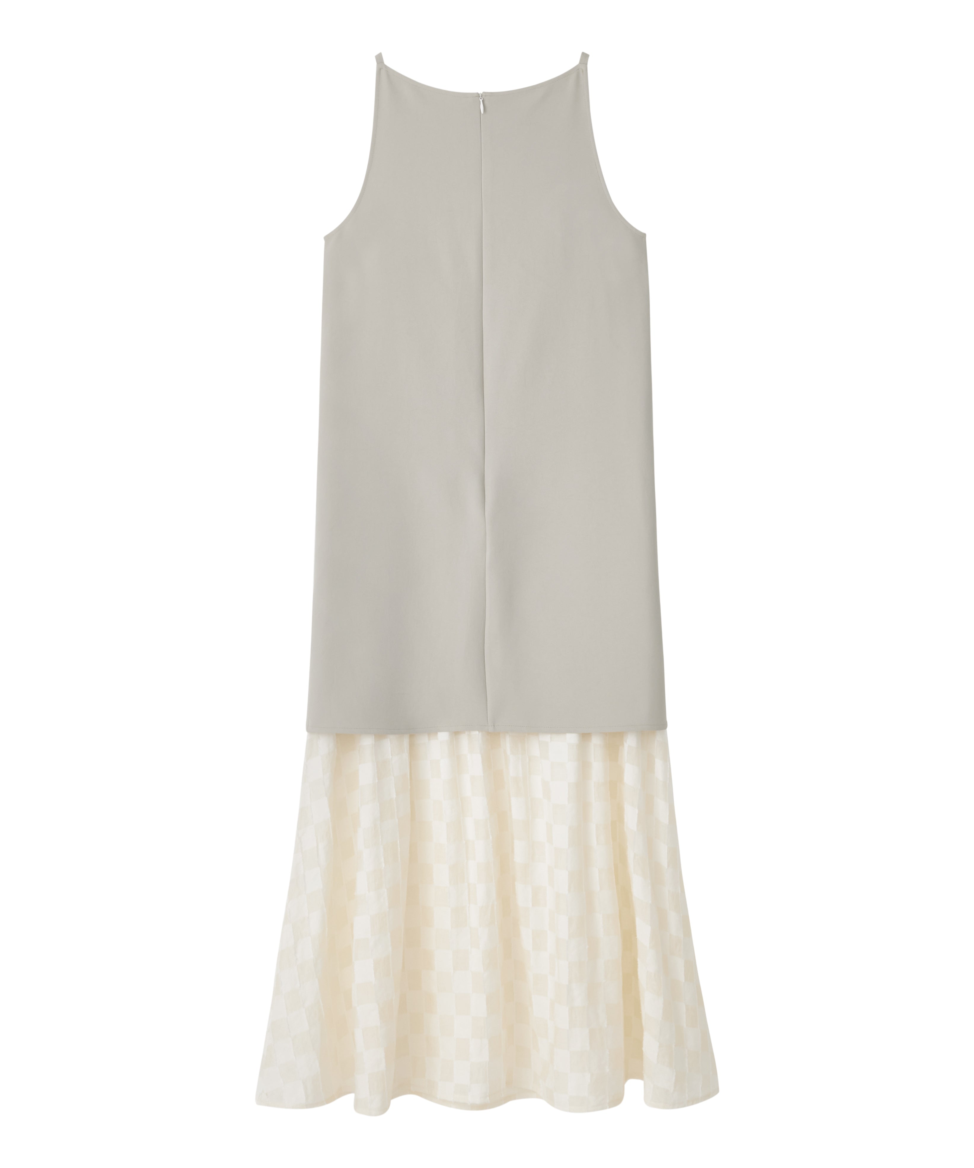 Layered Check & Stripe Dress