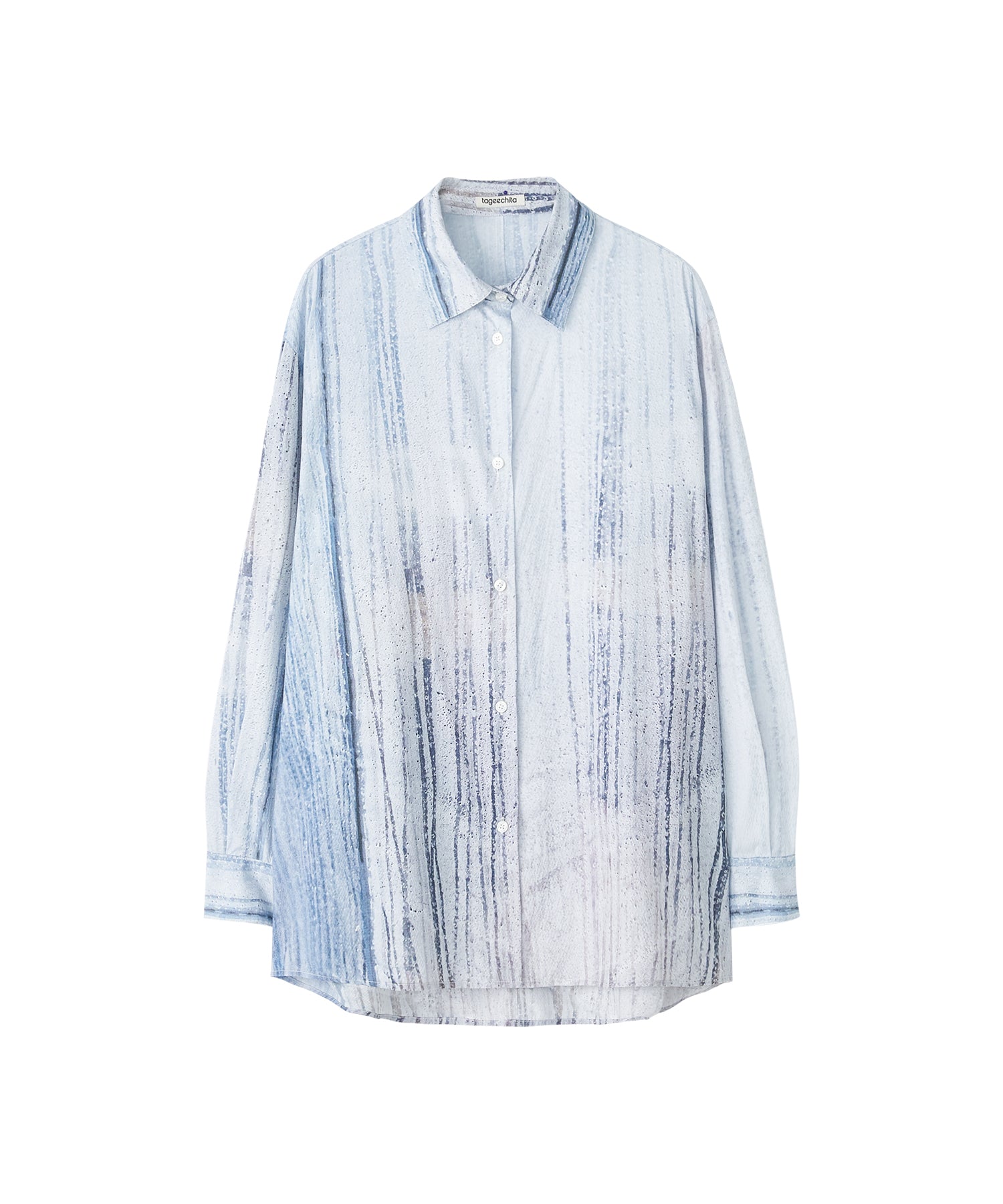 UPF50+ Rain Art Sheer Oversized Shirt