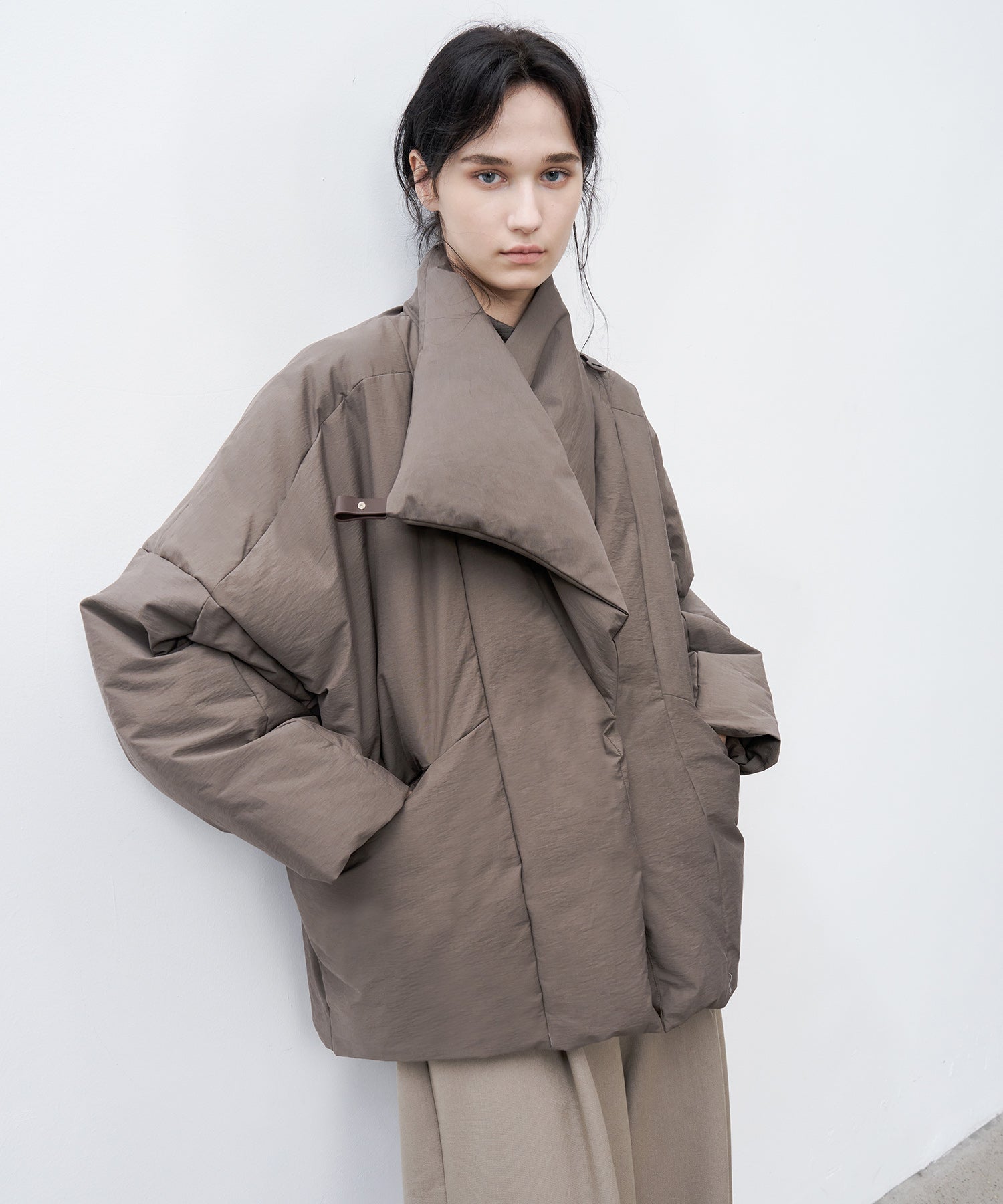 Deconstructed Wrap Down Oversized Coat