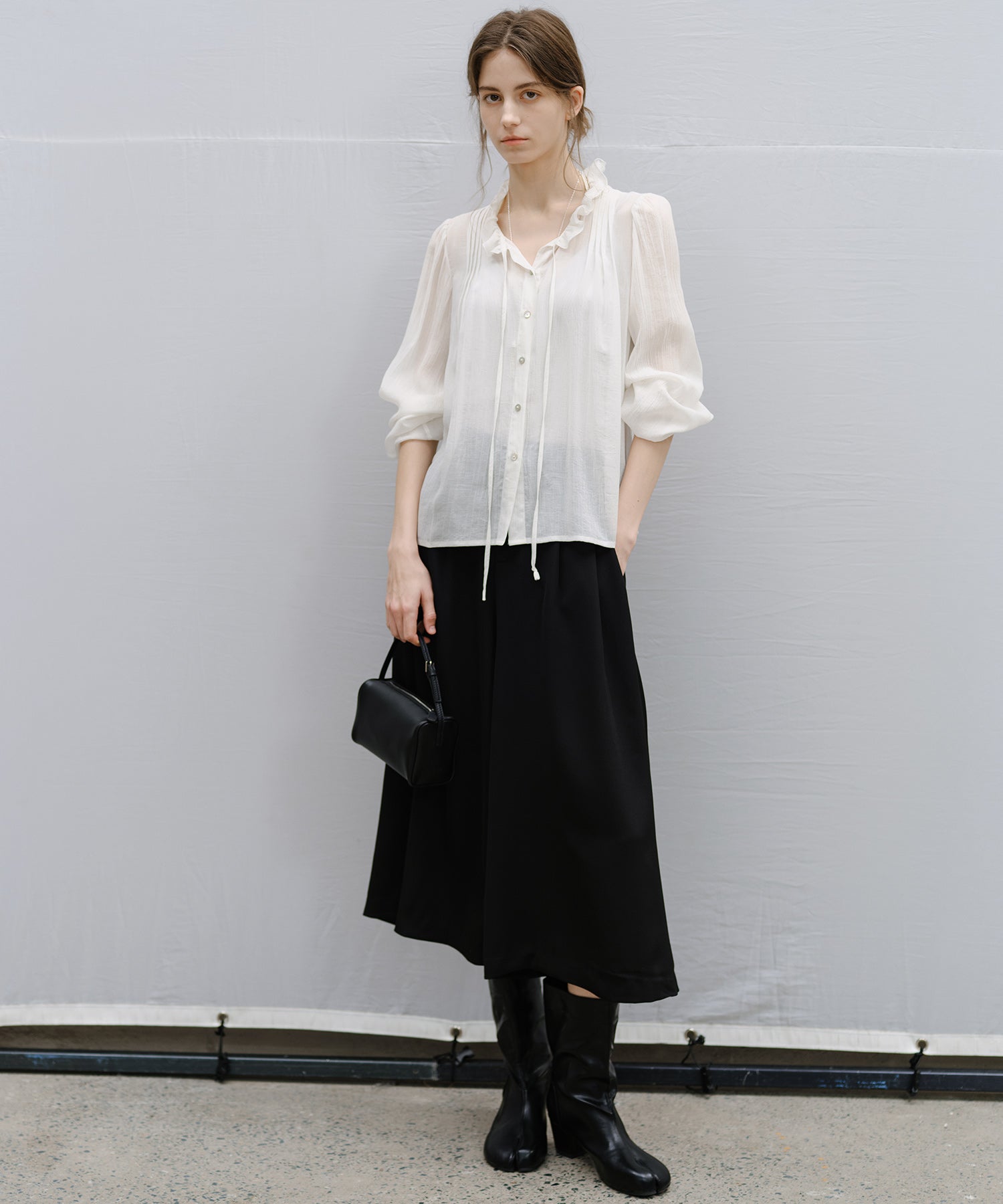 Wide-Leg Culotte Slacks