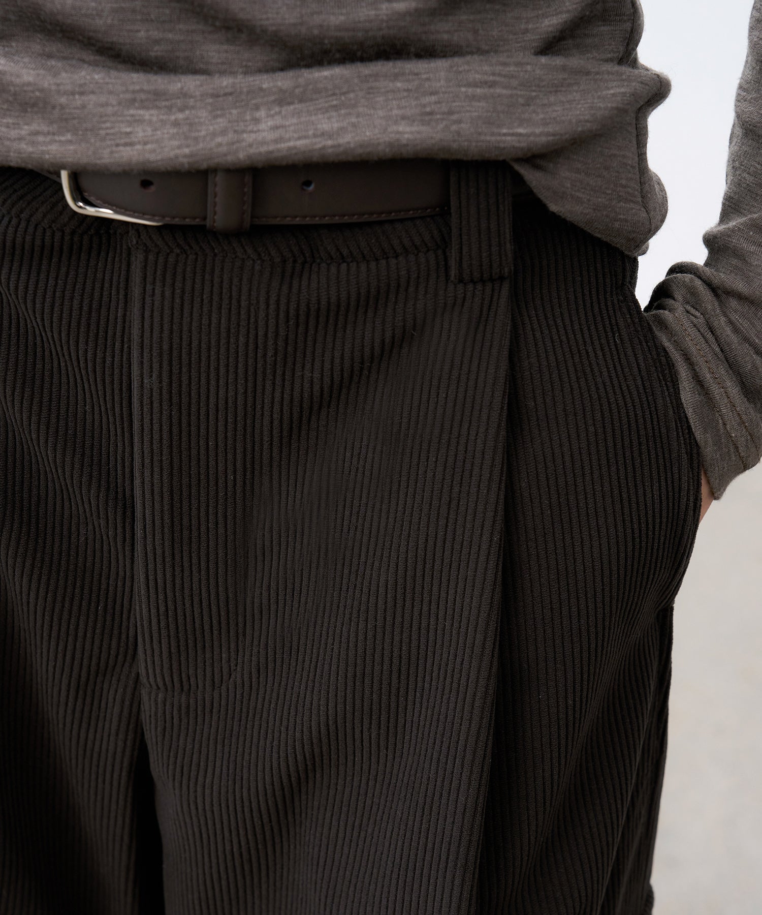Corduroy Mid-Rise Straight Utility Pants