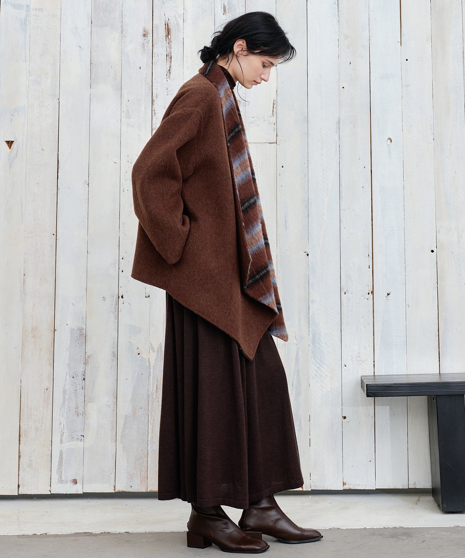 Belted Double-Face Wool Coat