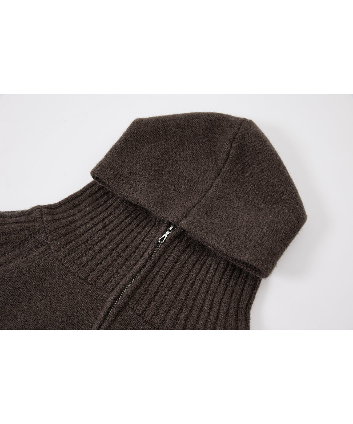 100% Wool Open Front Hooded Knit Cardigan