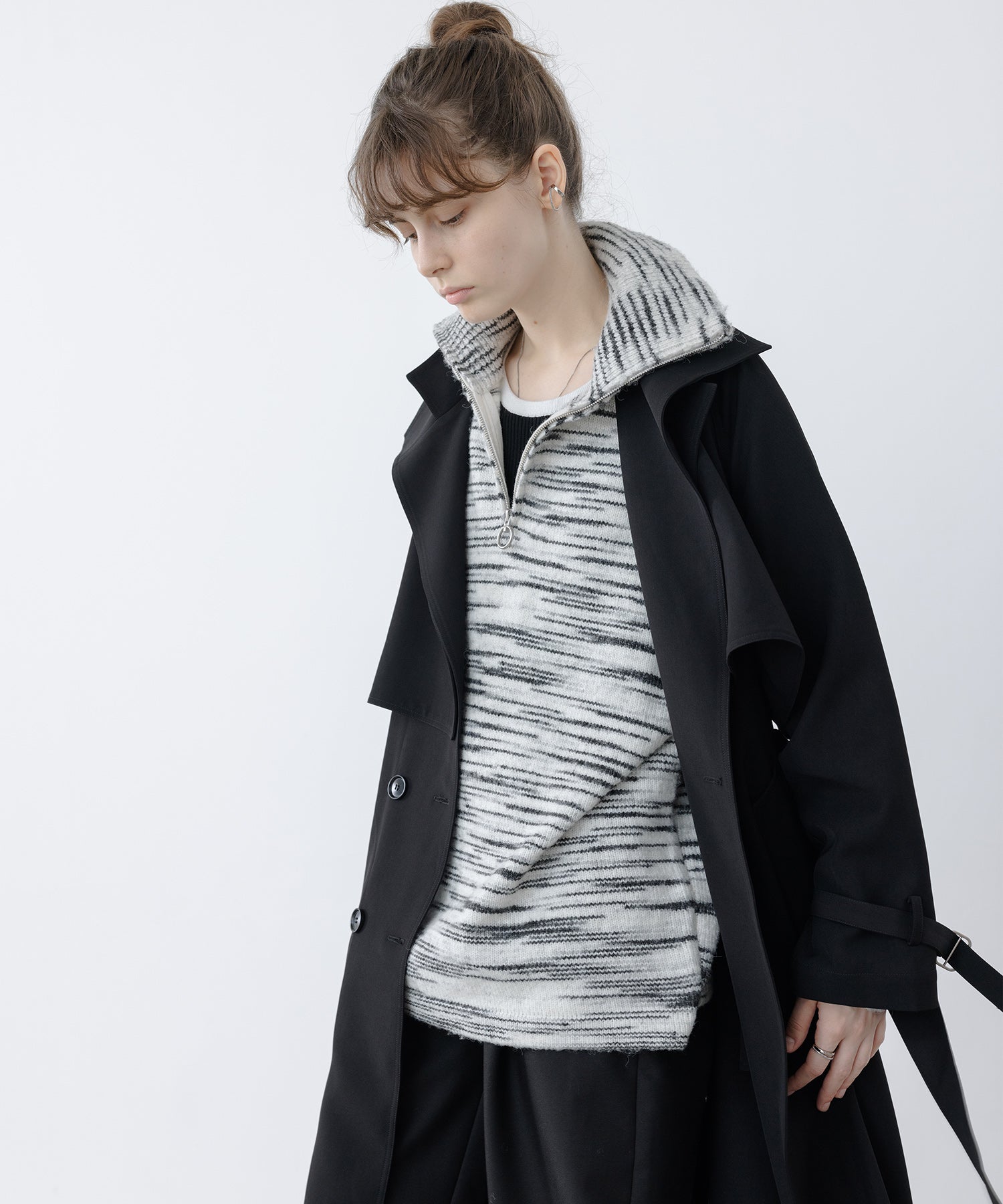 Half-Zip Oversized Polo Knit Pullover