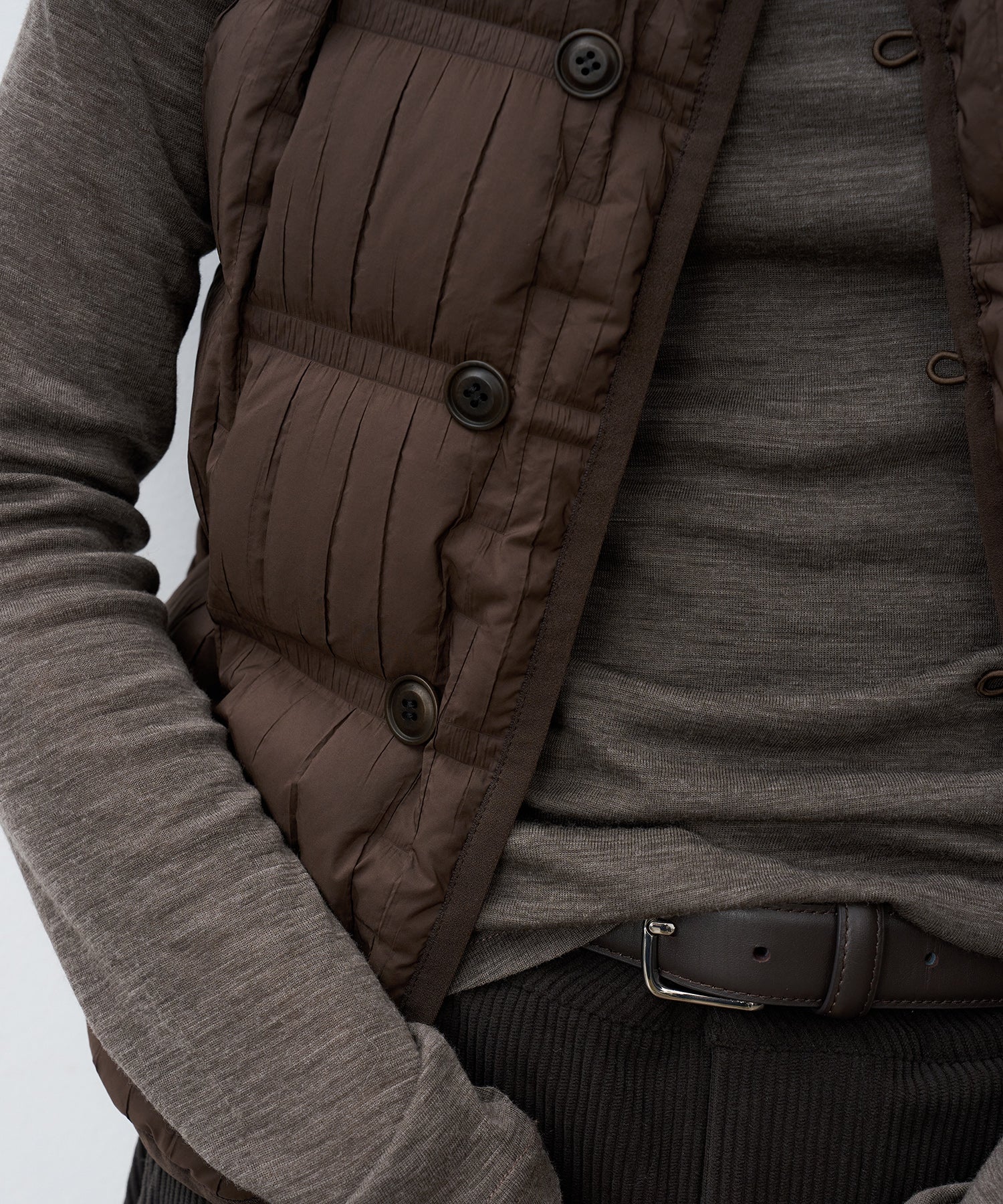 Lightweight Crinkled Down Vest