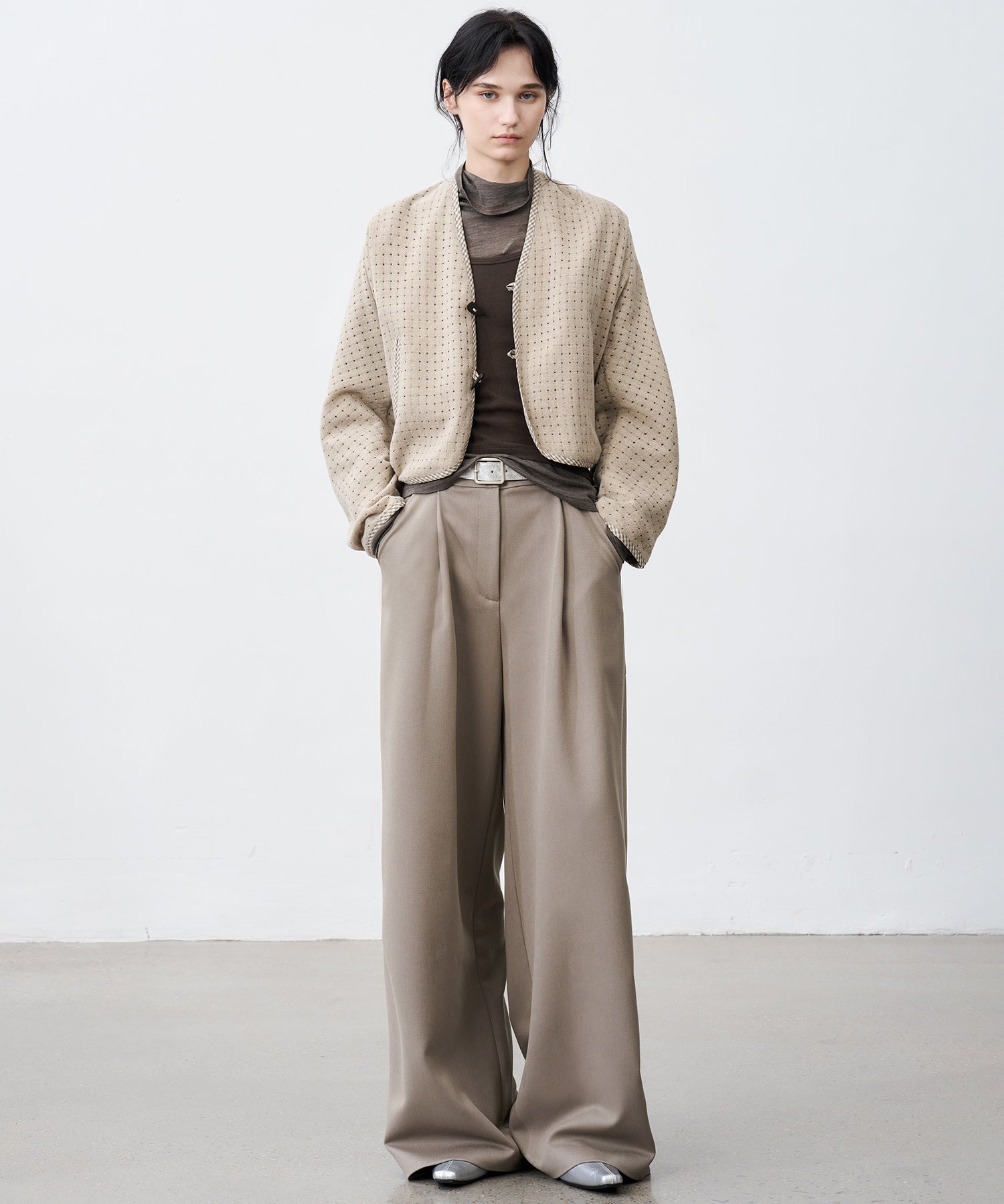 Straight Wide-Leg Trousers