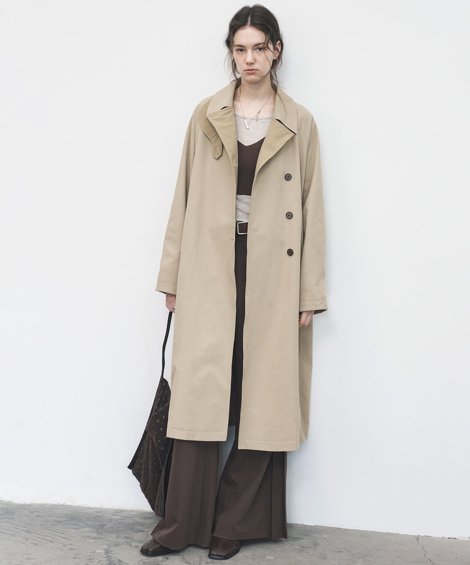 Accordion Pleat Wide-Leg Trousers