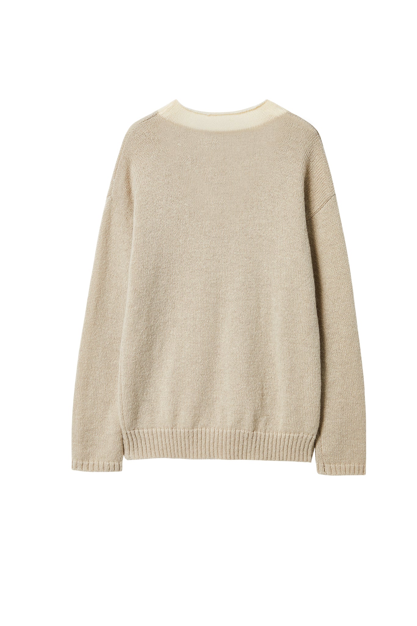 Basic Bi-Color Knit Sweater