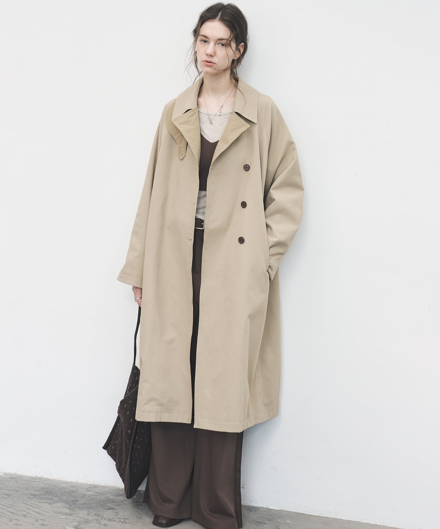 Structured Raglan Trench Coat – Oversized Fit