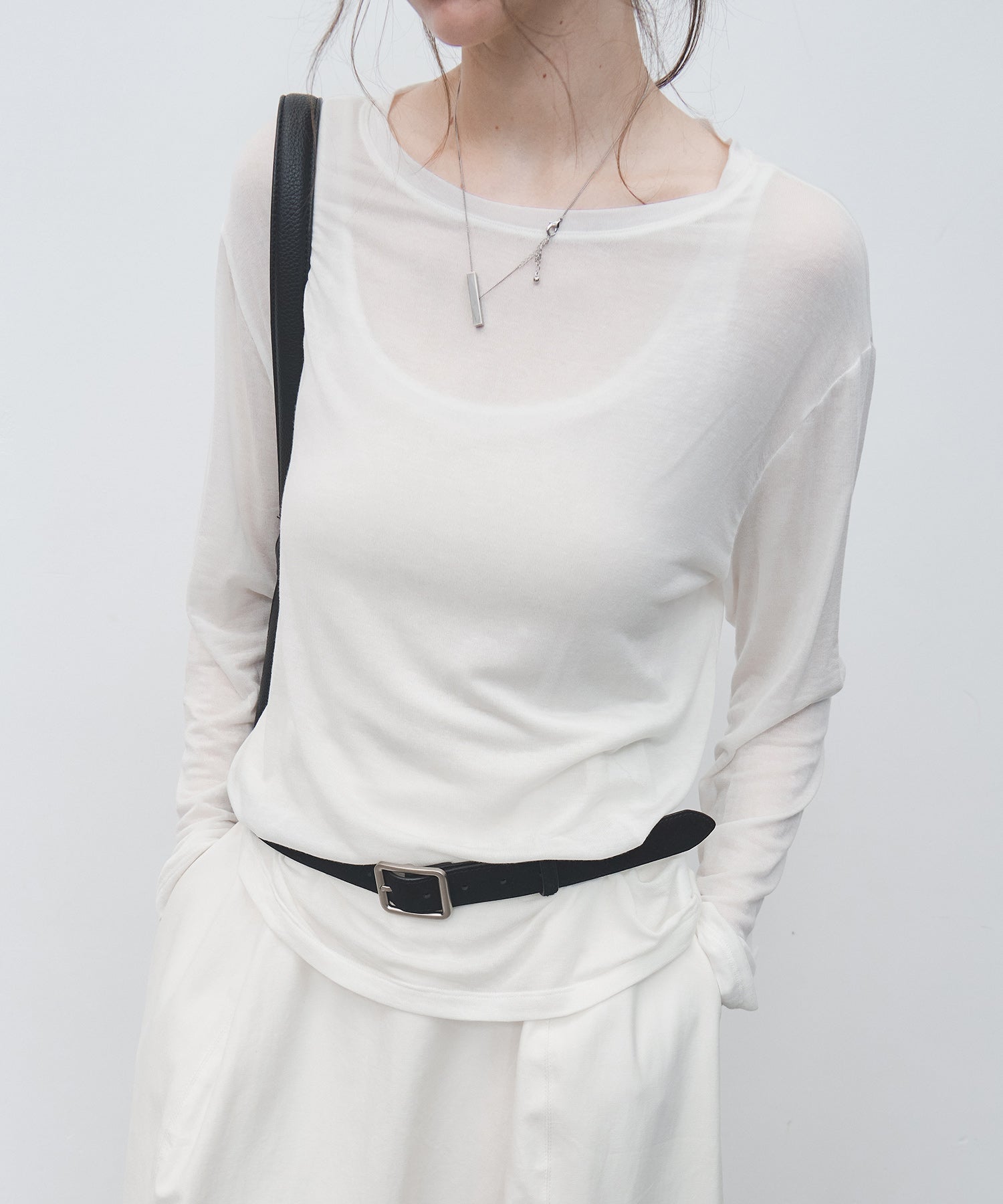 Sheer Loose-Fit Long Sleeve Tee – Lightweight Layering Top