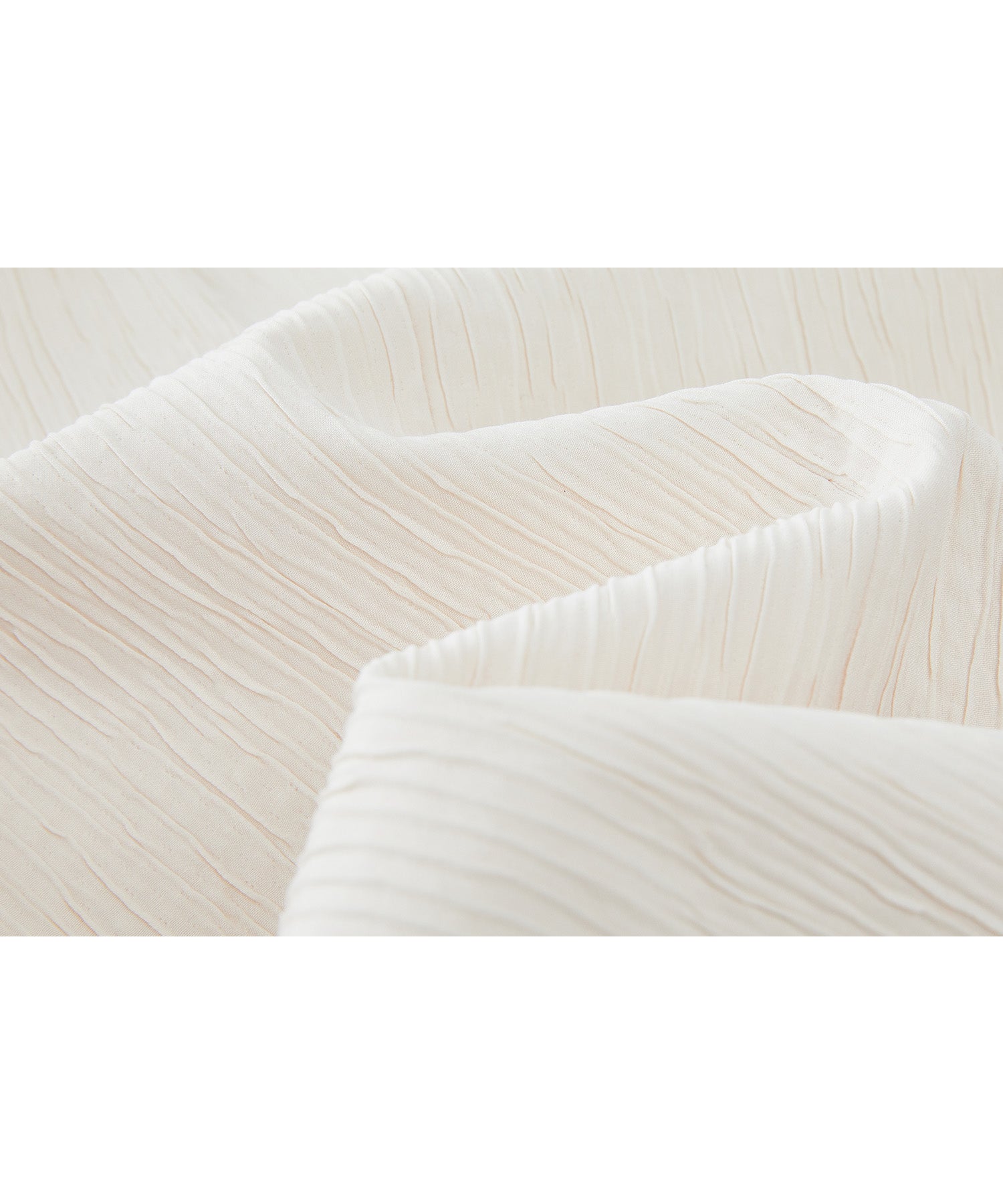 Crinkle Texture White Peak-Lapel Blazer(Shoulder Pads)