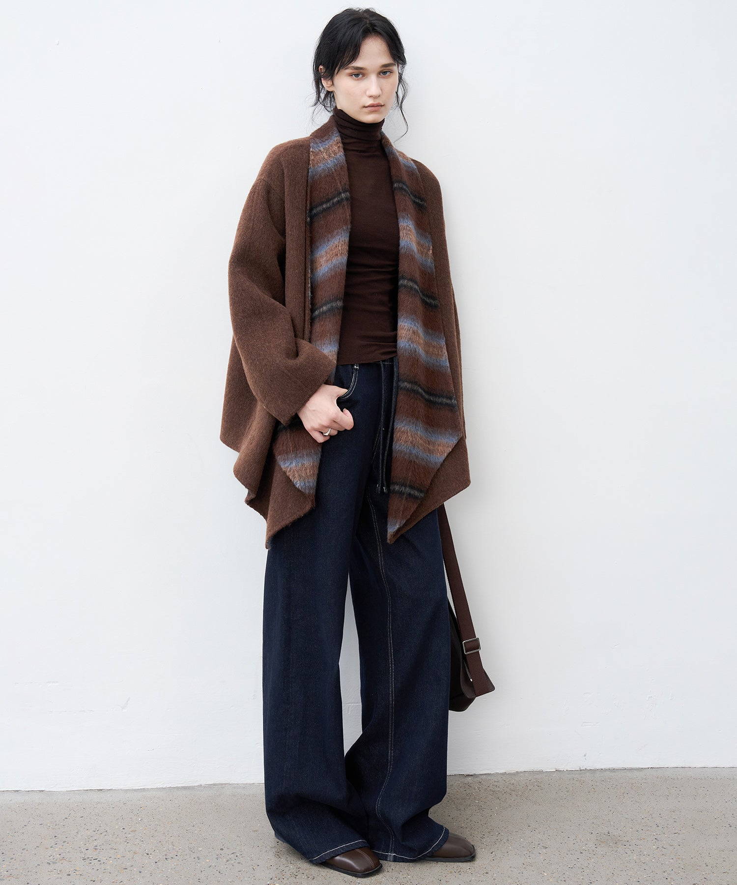 Drawstring Straight Washed Denim Pants