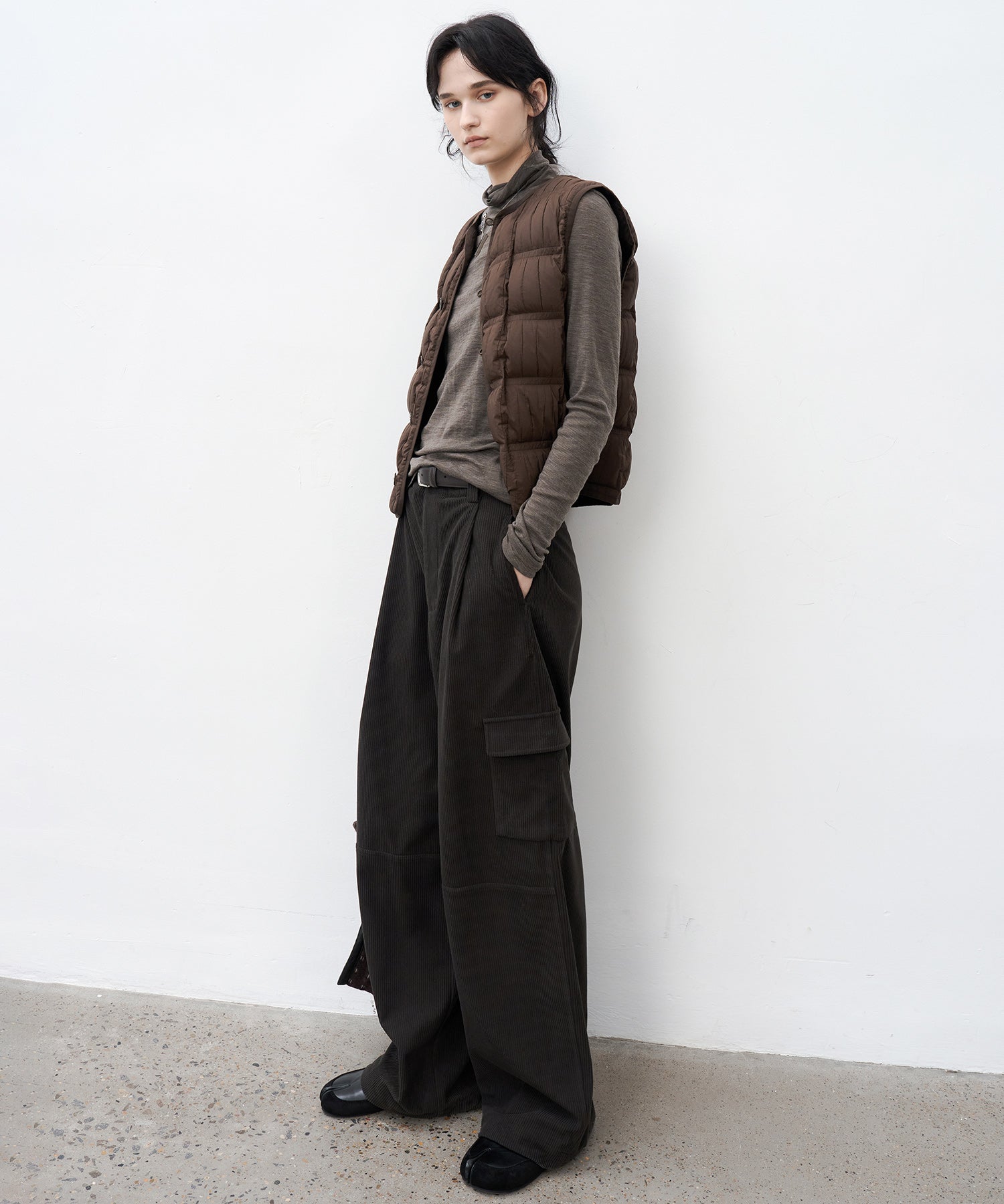 Corduroy Mid-Rise Straight Utility Pants
