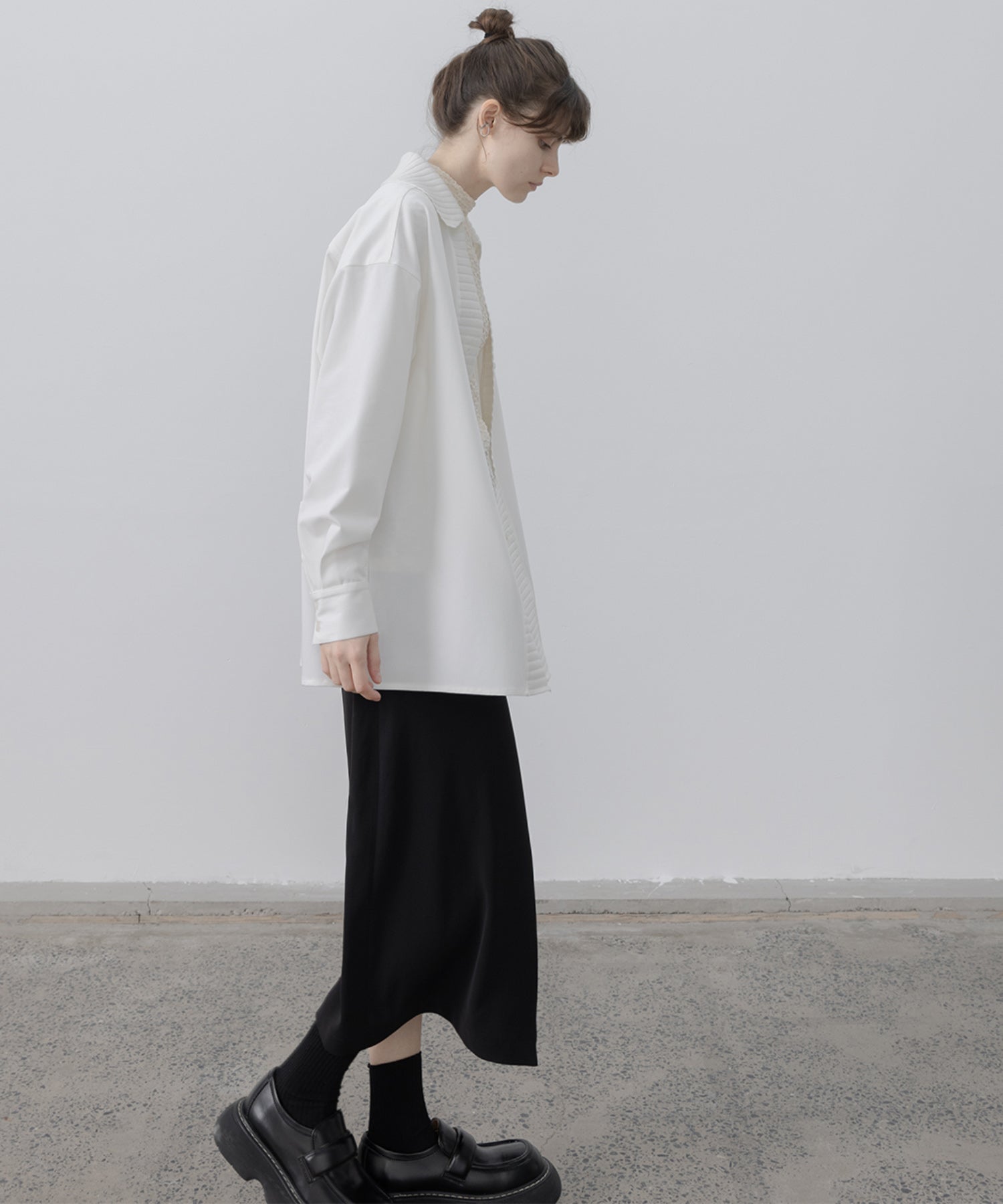 knit ribbed docking overshirt
