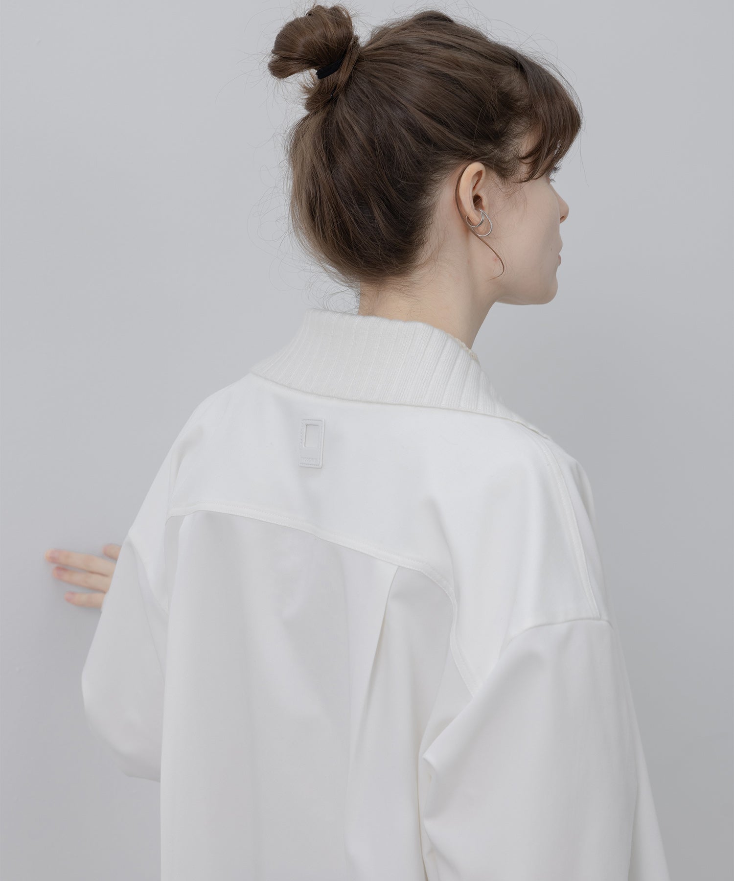 knit ribbed docking overshirt