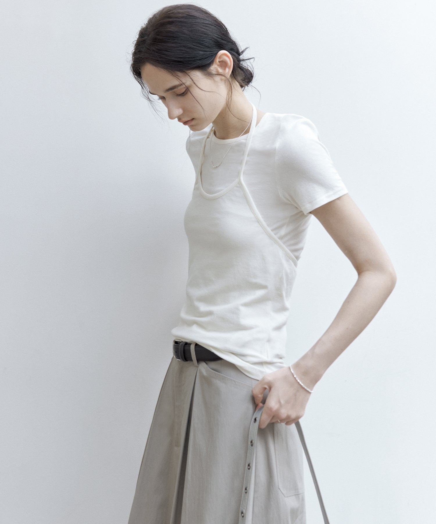 Layered Halter Neck T-Shirt Set