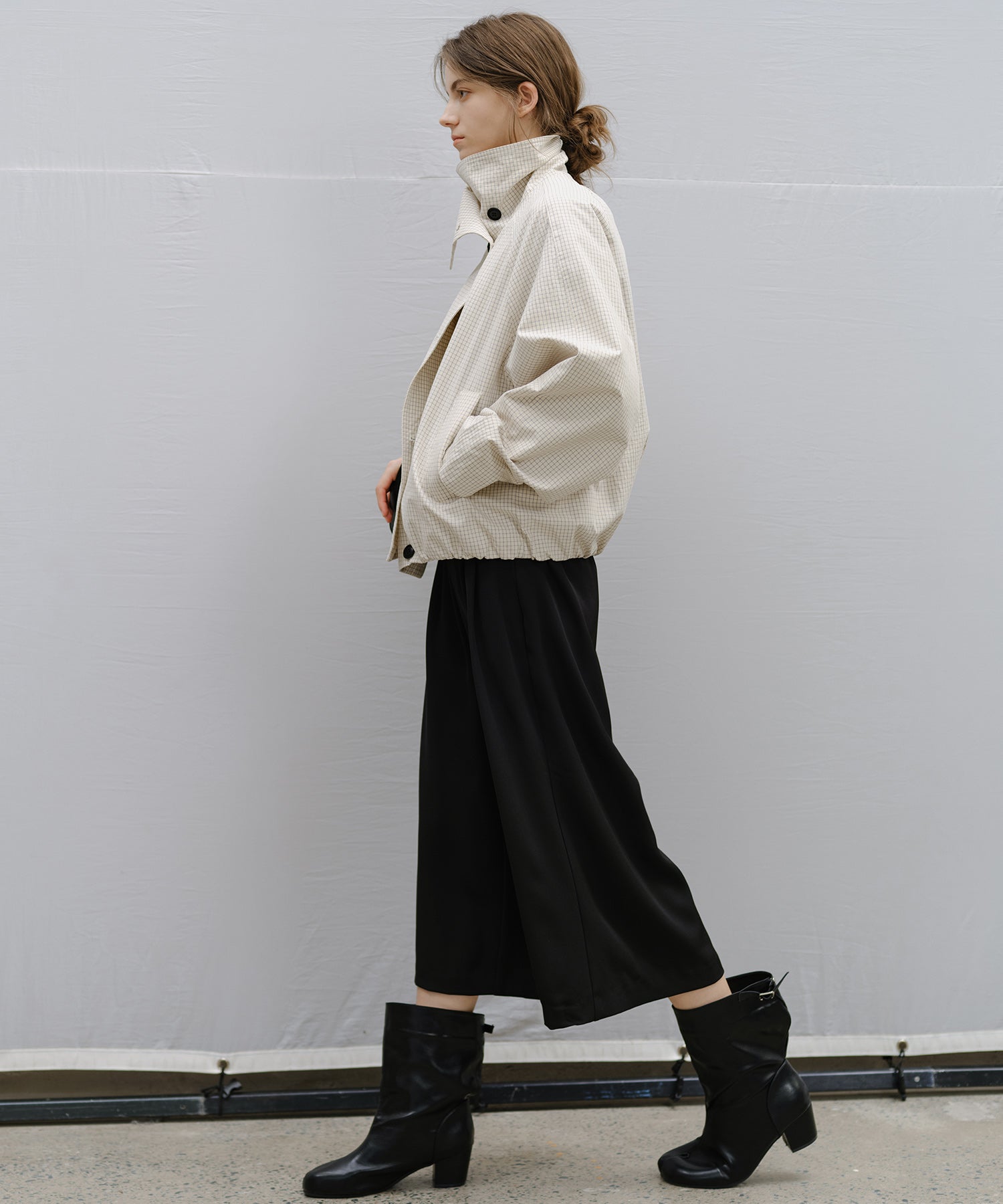 Wide-Leg Culotte Slacks