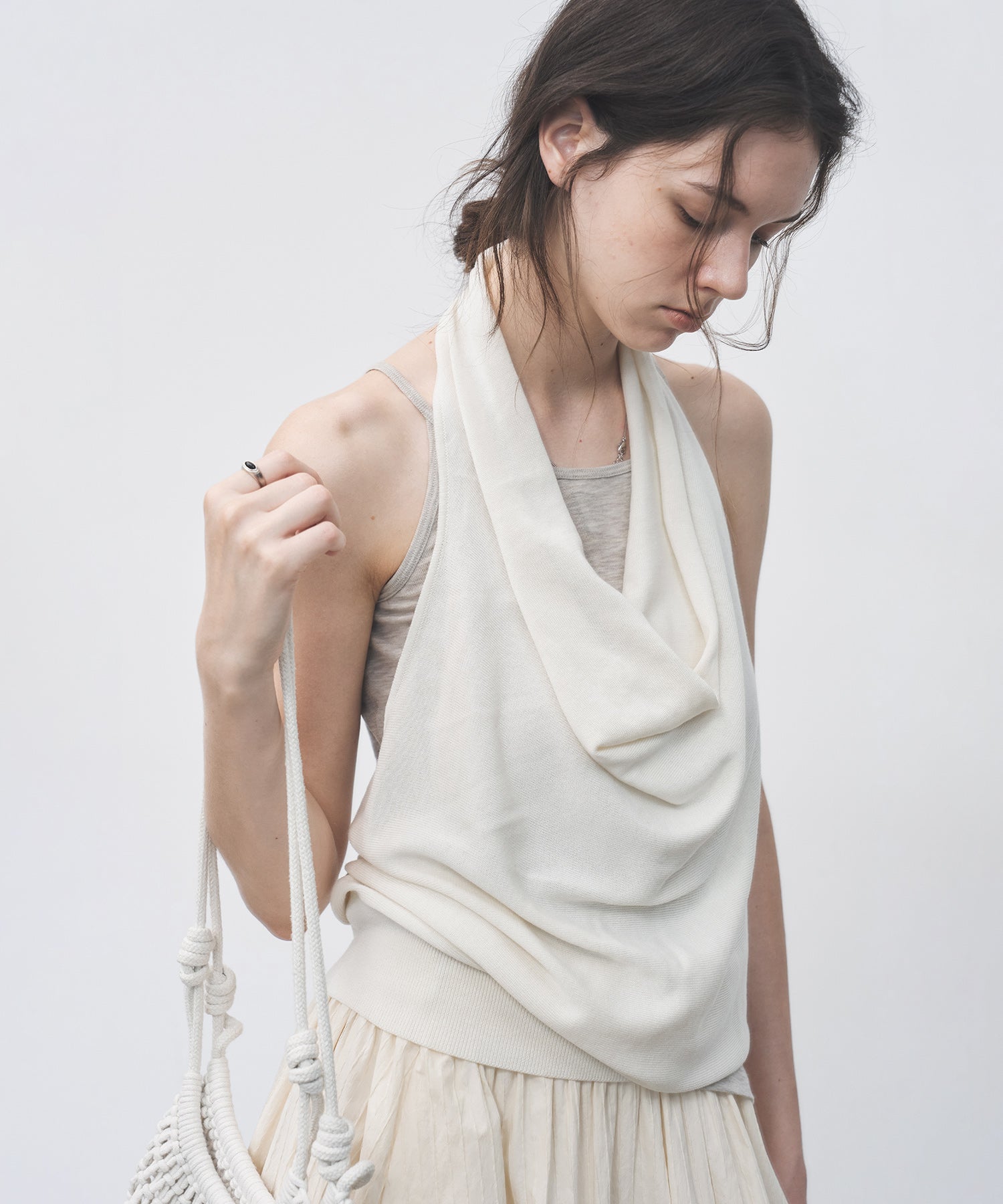 Drape Neck Halter Top