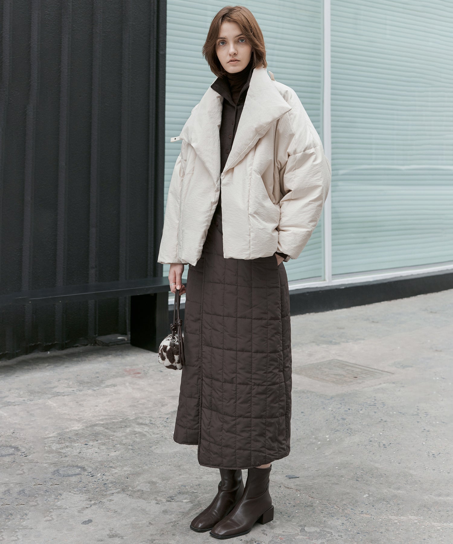 Deconstructed Wrap Down Oversized Coat