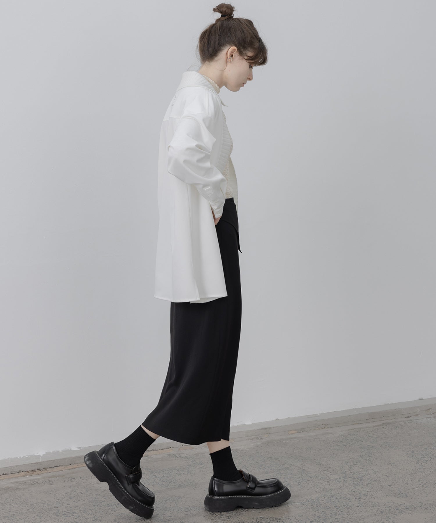 knit ribbed docking overshirt