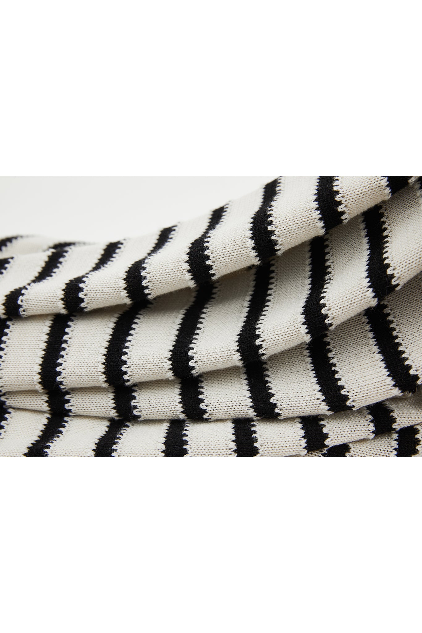Textured Stripe Panel Knit Sweater