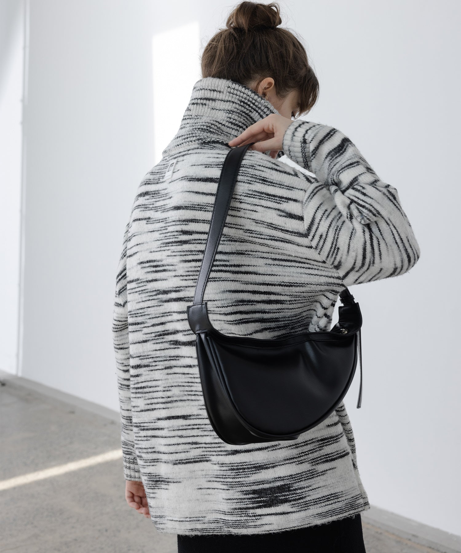 Half-Zip Oversized Polo Knit Pullover