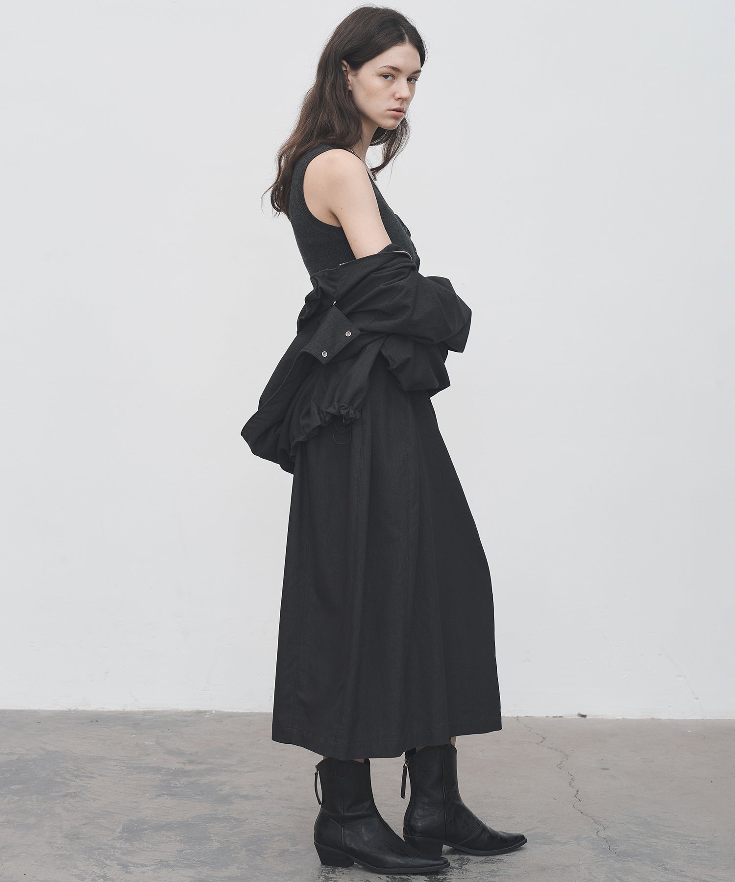 High-Waist Cocoon Balloon Skirt