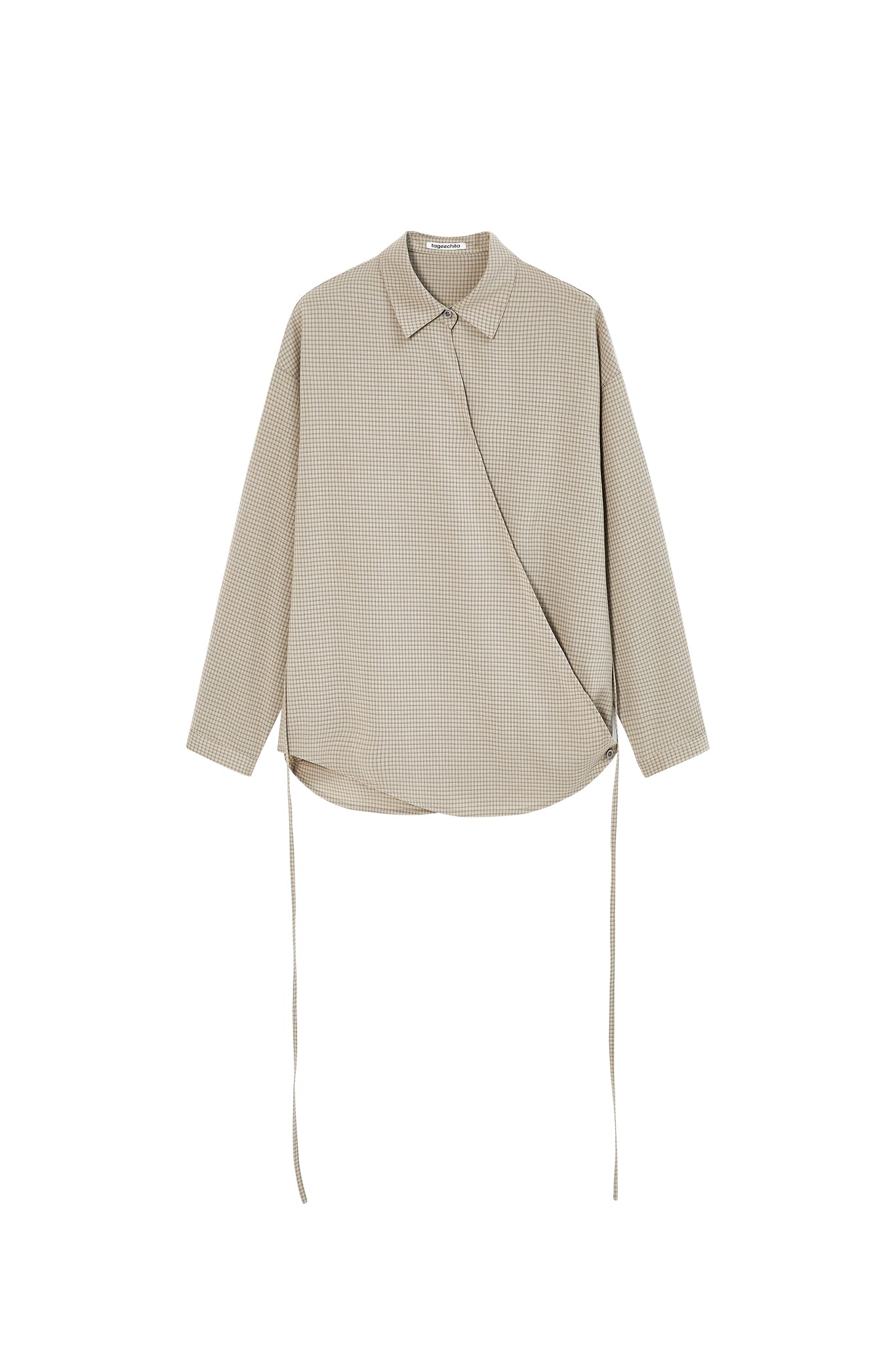 Plaid Asymmetric Shirt