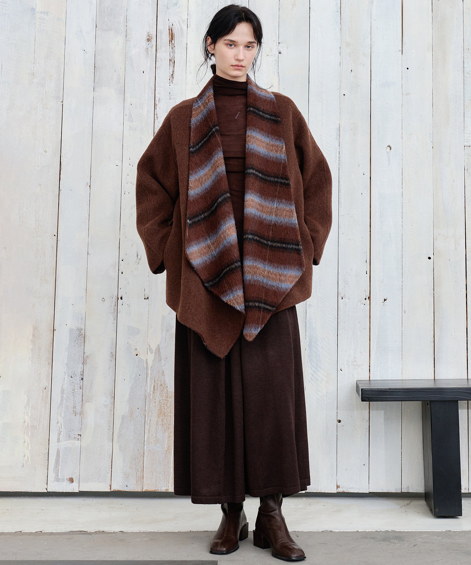 Belted Double-Face Wool Coat
