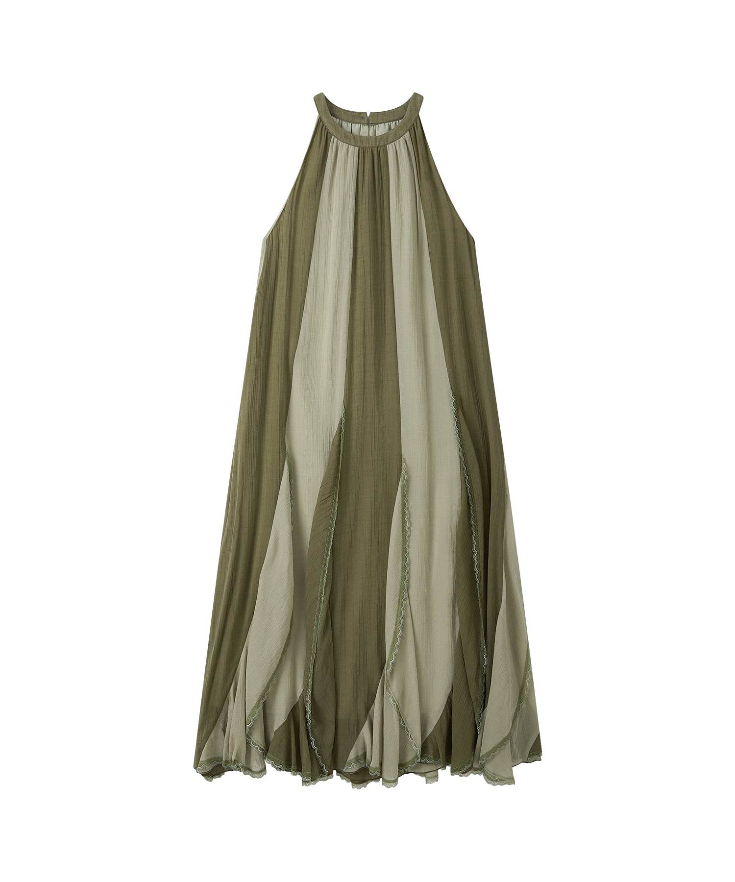 「6月上旬~中旬出荷」Color Block Layered Sleeveless Dress