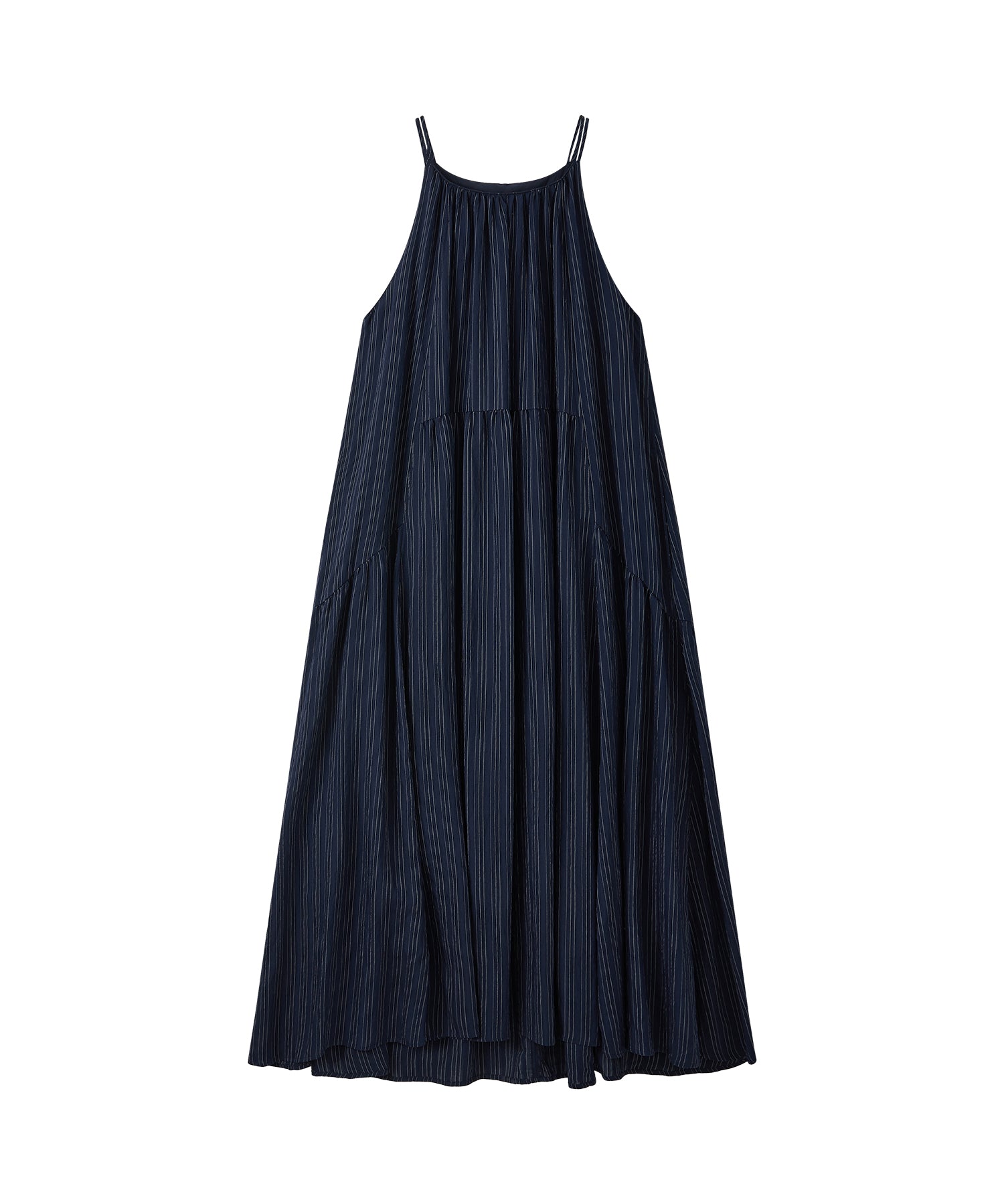 「7月上旬~中旬出荷」Textured Stripe Camisole Dress
