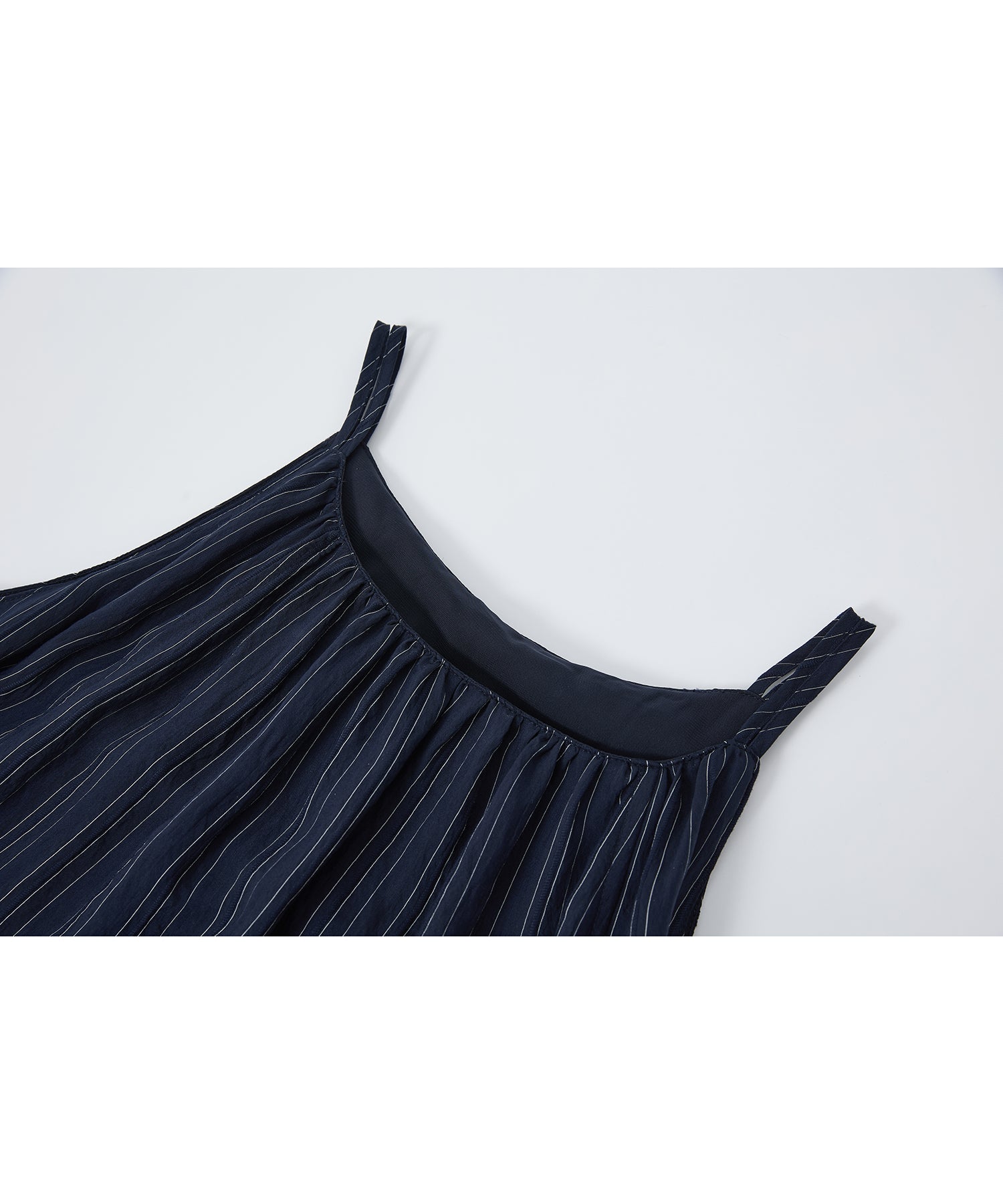 「7月上旬~中旬出荷」Textured Stripe Camisole Dress