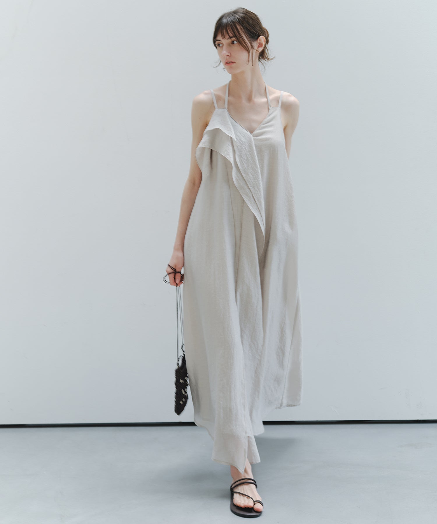 「6月上旬~中旬出荷」Asymmetrical Layered Cami Dress