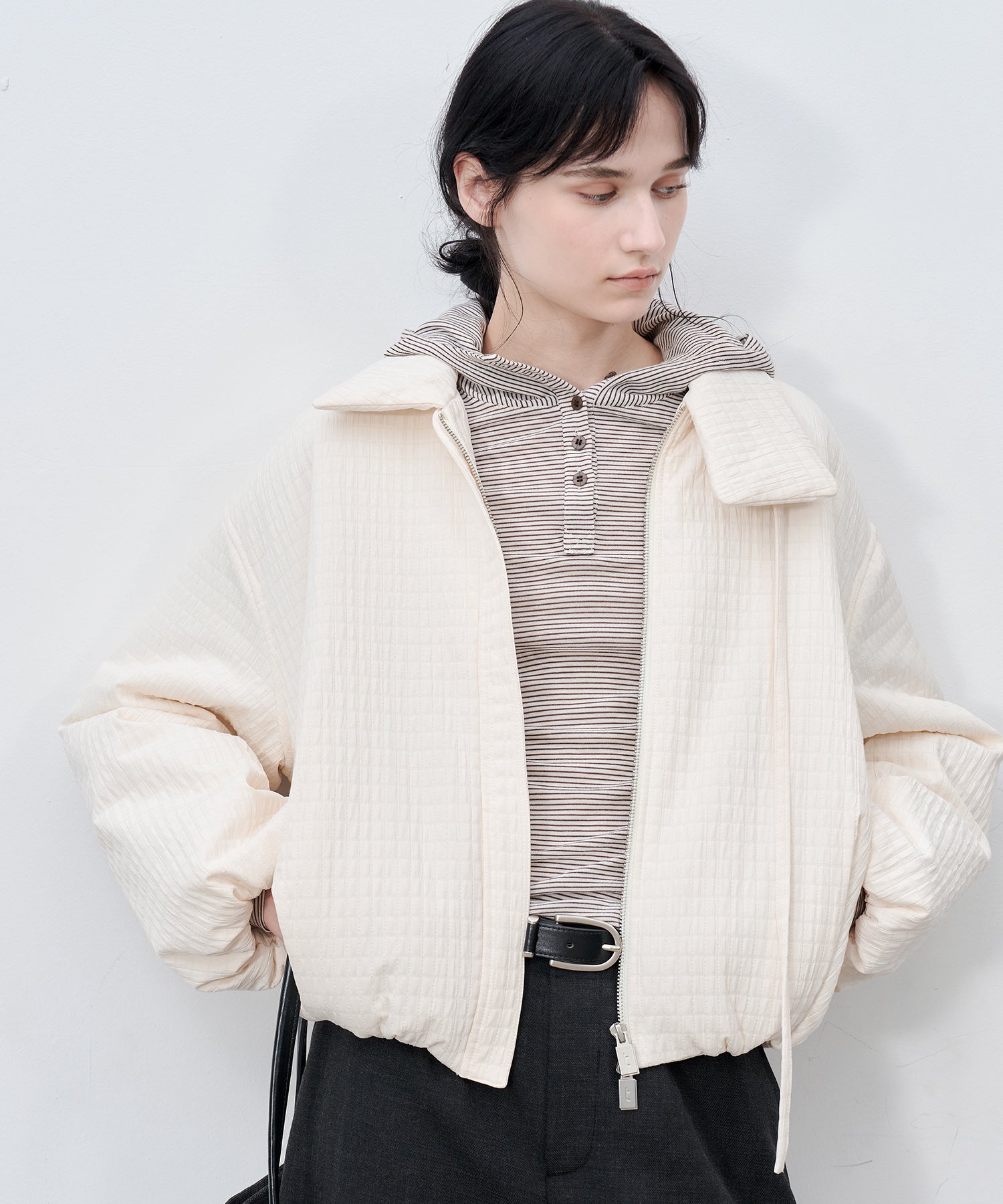 Ribbon Balloon Quilted Jacket