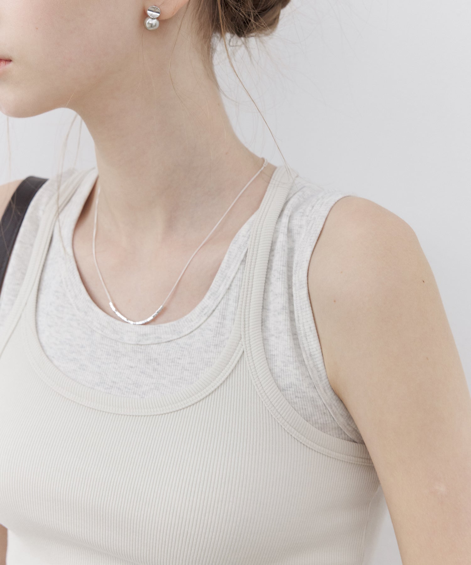 Stretch Ribbed U-Neck Tank Top