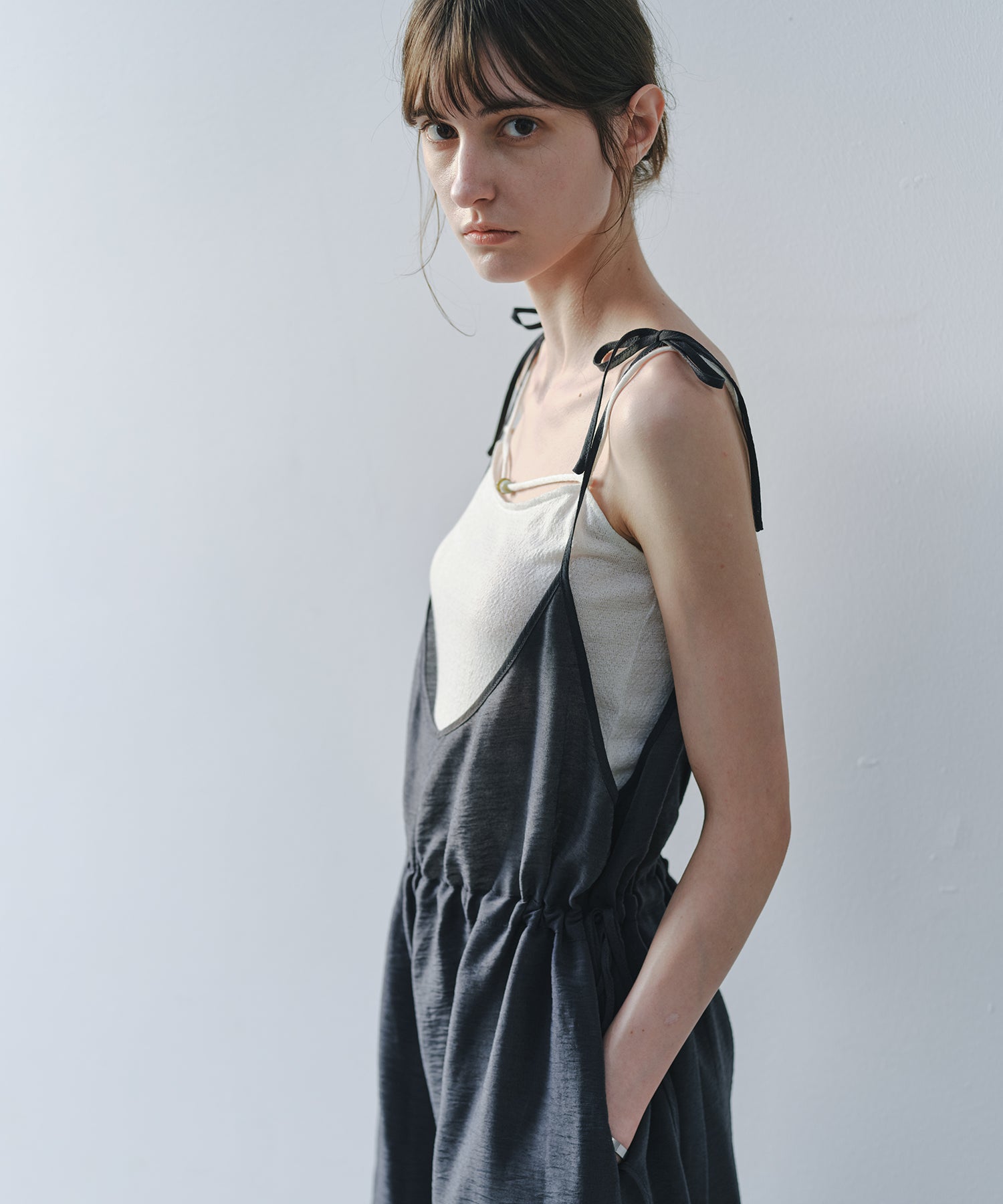 「7月中旬~下旬出荷」Multi-Way Linen Blend Wide Jumpsuit